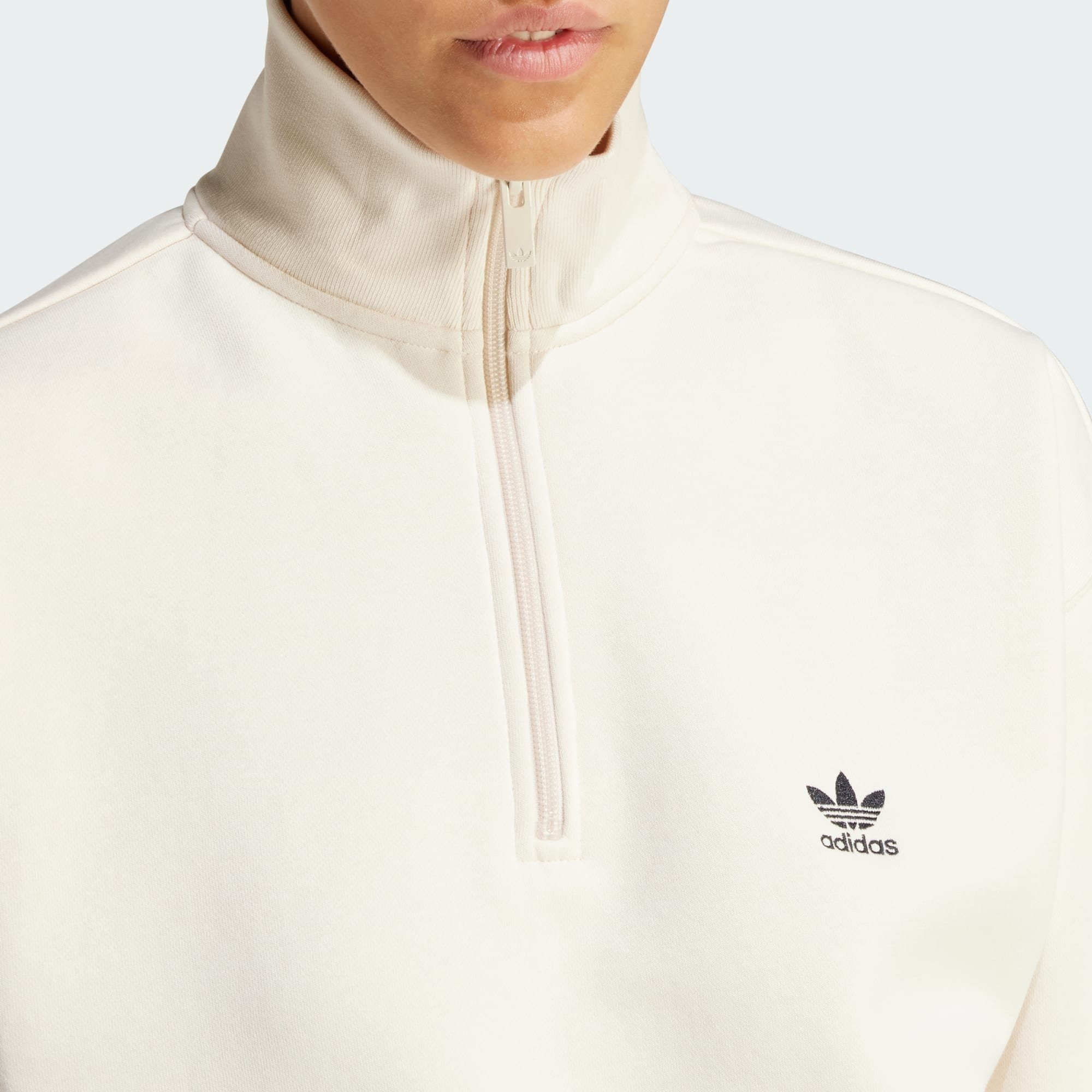 adidas Originals ESSENTIALS ZIP Sweatshirt White 1/2 Wonder SWEATSHIRT