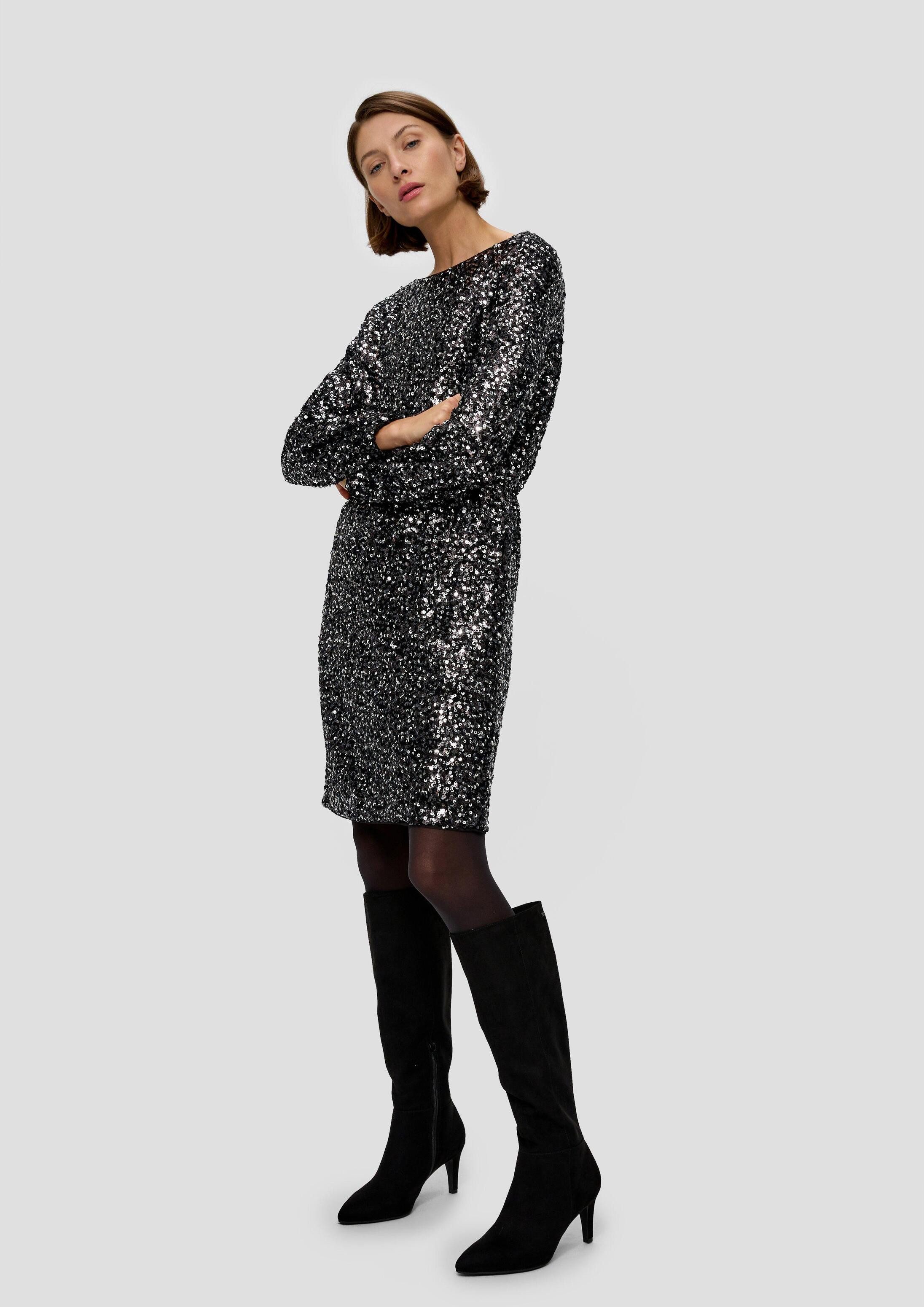 s.Oliver Minikleid Kleid Elegantes Paillettenkleid