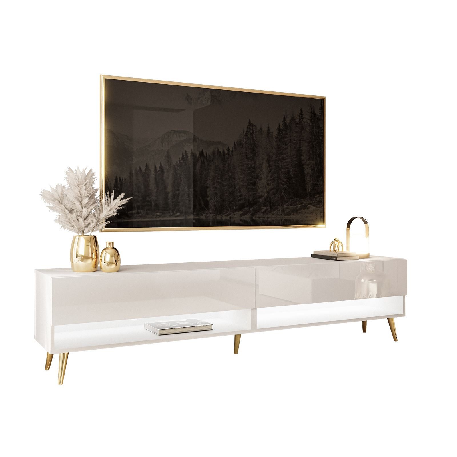 ALLHOUSE24 TV-Schrank ALISSE 180 cm GOLD günstig online kaufen