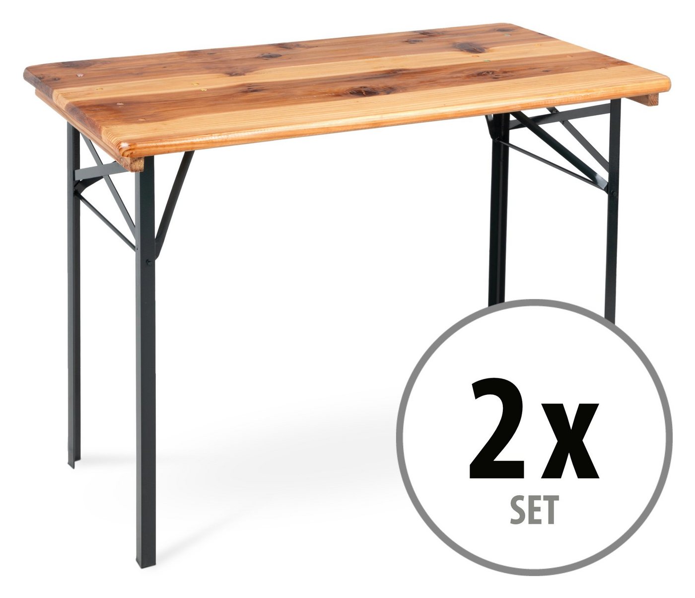 Stagecaptain Gartentisch "Hirschgarten" kurzer Bierzelttisch für Balkon 117 cm (2-St), ebenso kann auch als Esstisch, Campingtisch, Klapptisch dienen