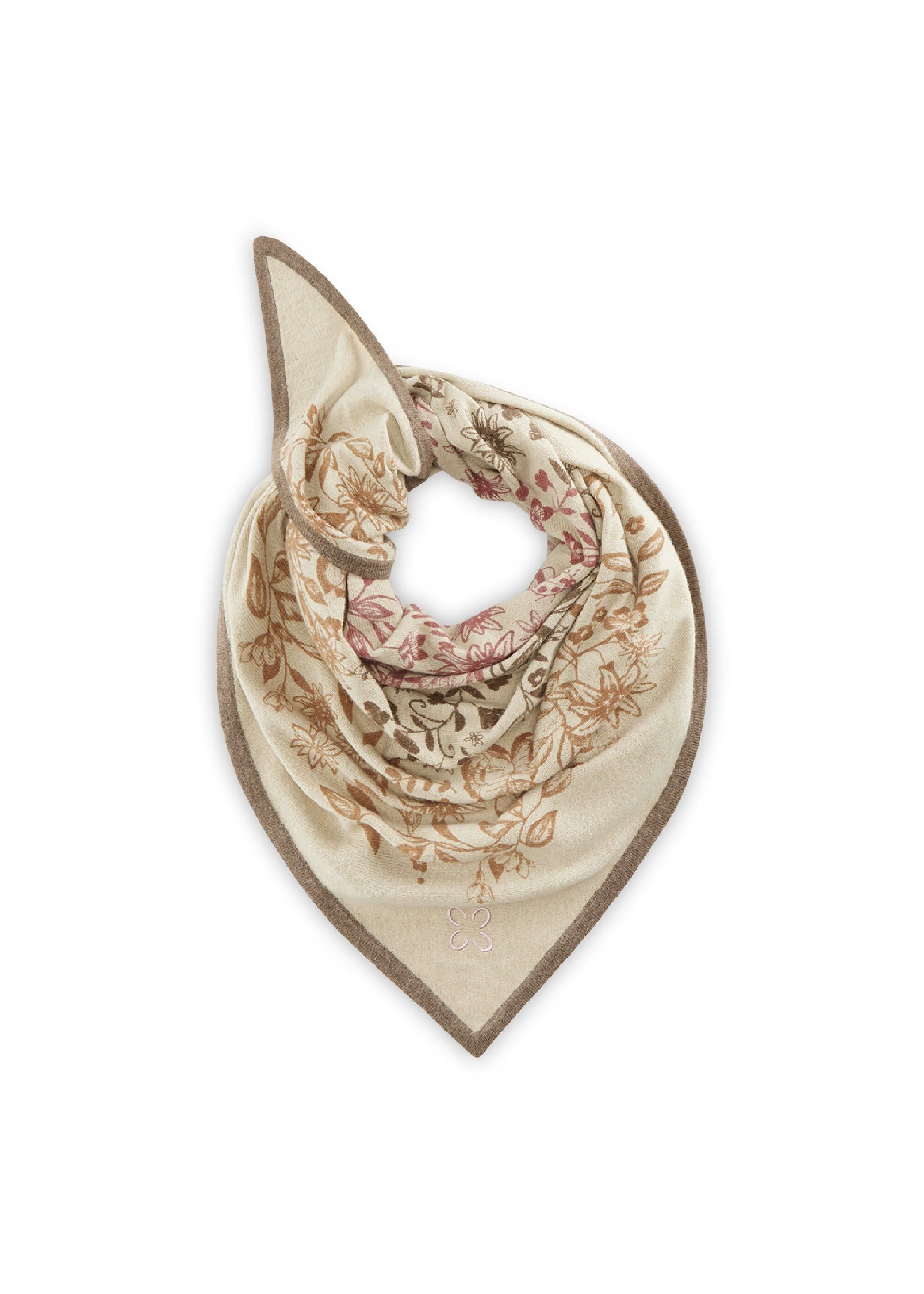 Codello Halstuch, mit handgedrucktem Blumen-Motiv günstig online kaufen