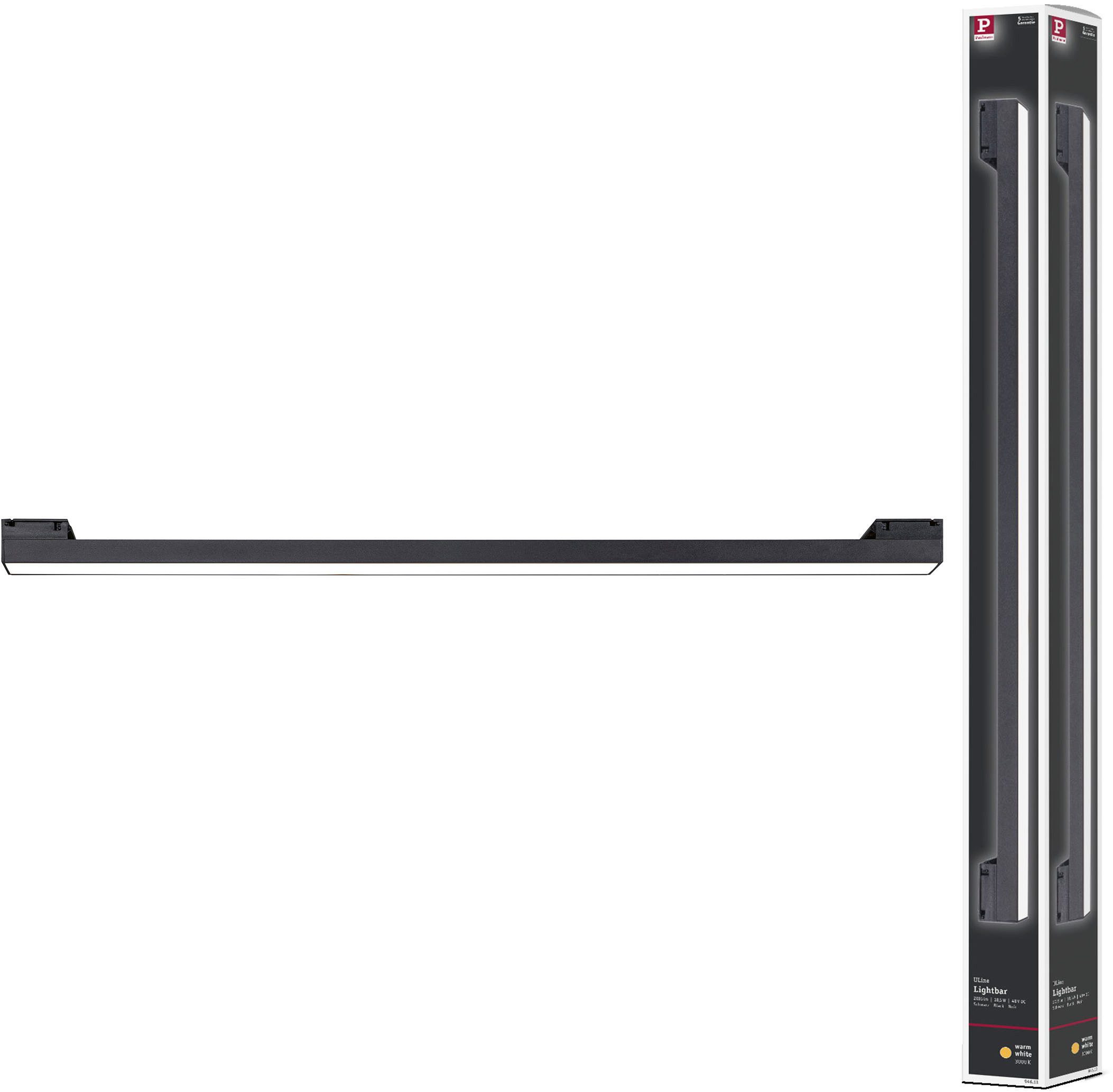Paulmann Hängeleuchte ULine Spot Lightbar 650x29mm 18,5W Schwarz, LED fest integriert, Warmweiß