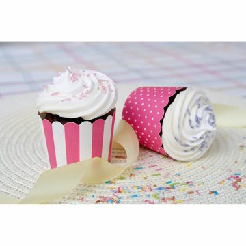 STÄDTER Muffinform Cupcake Pink-Weiß Mini 12 Stück