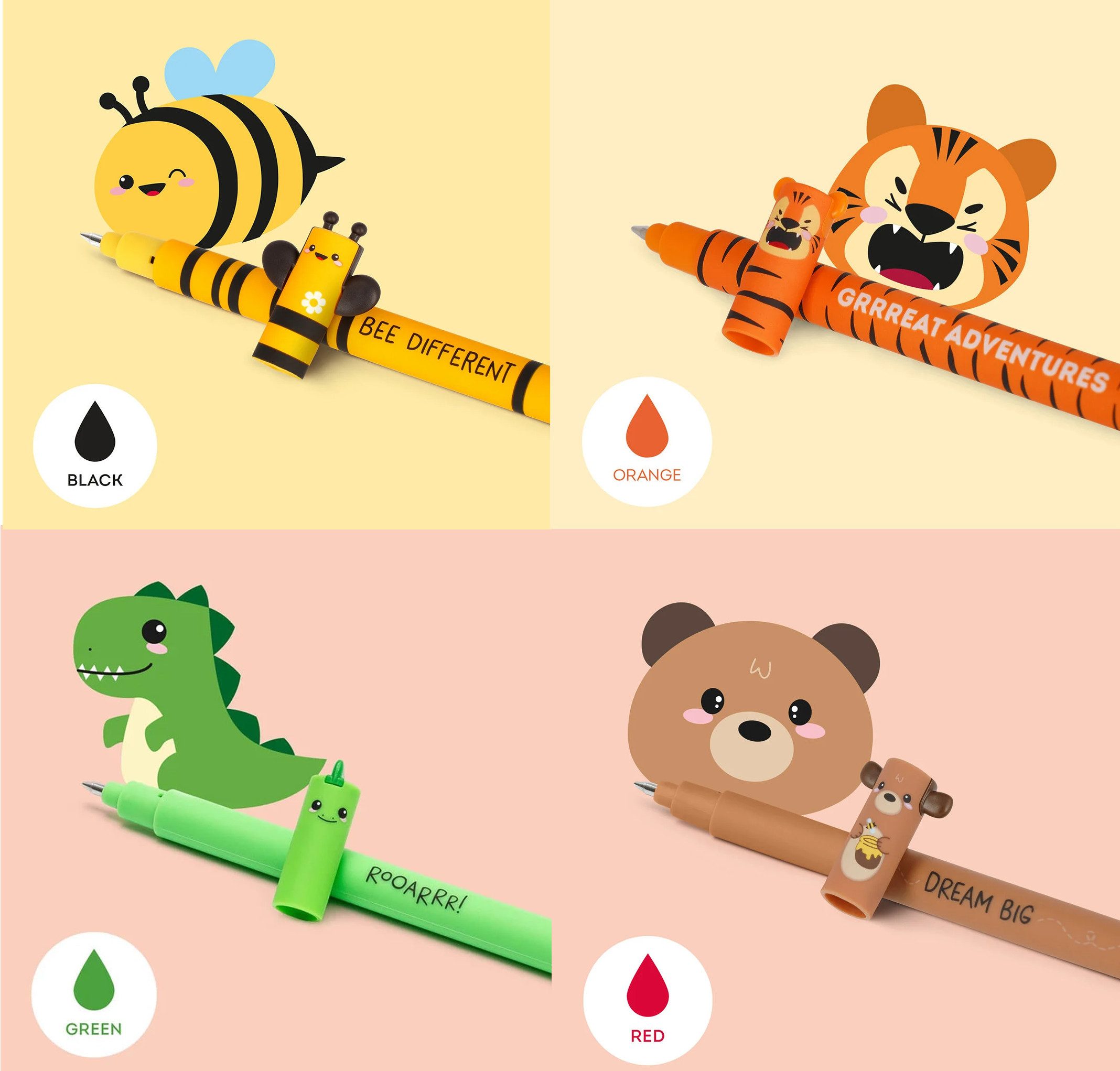 Legami Gelschreiber 14er Set Gel-Radierstifte, Erasable Pen, Stifte mit radierbarer Tinte, (14-tlg)