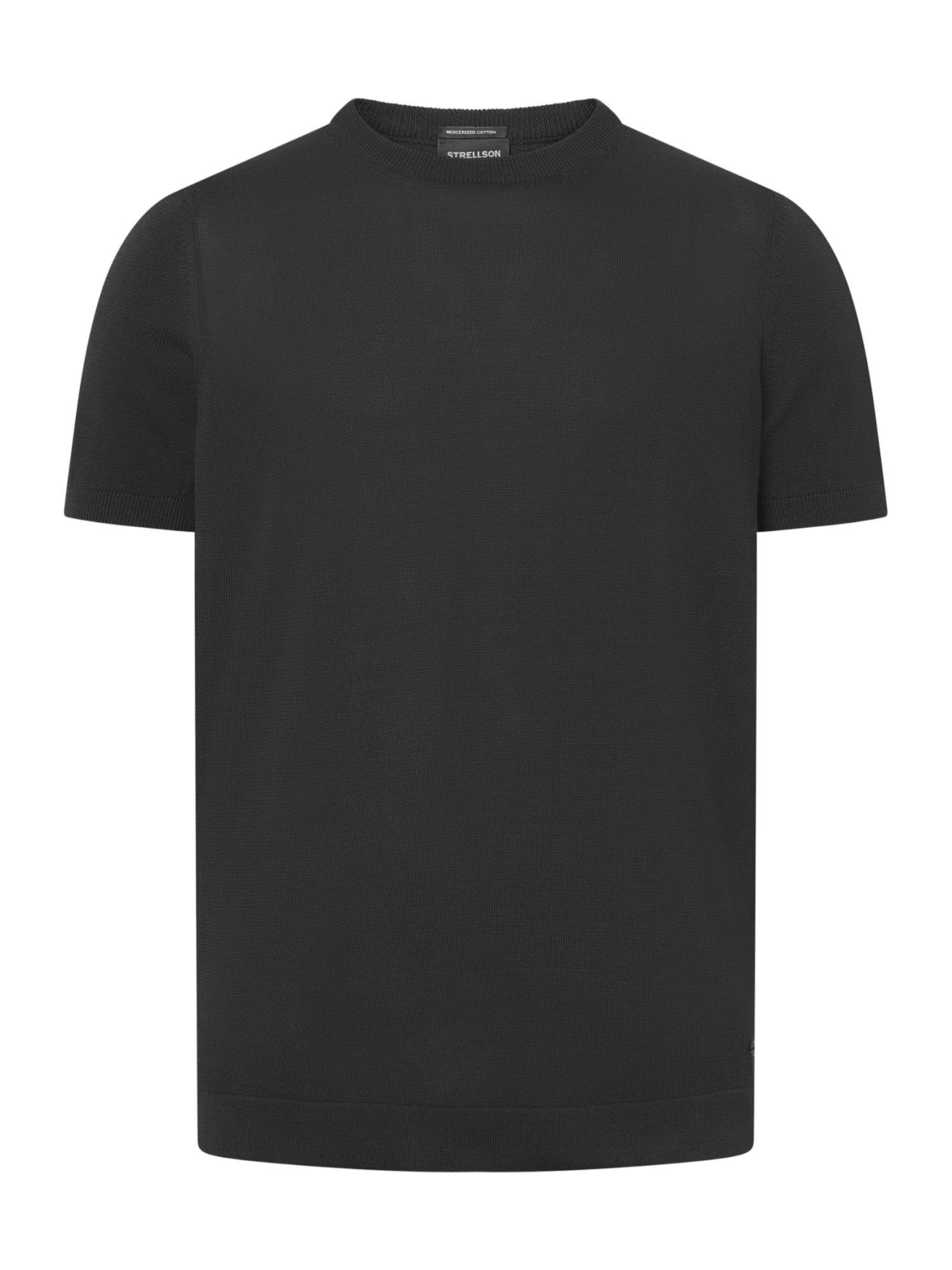 Strellson Kurzarmhemd schwarz,Casual,Baumwolle,Unifarben,Rundhals,Kurz,Regular Fit