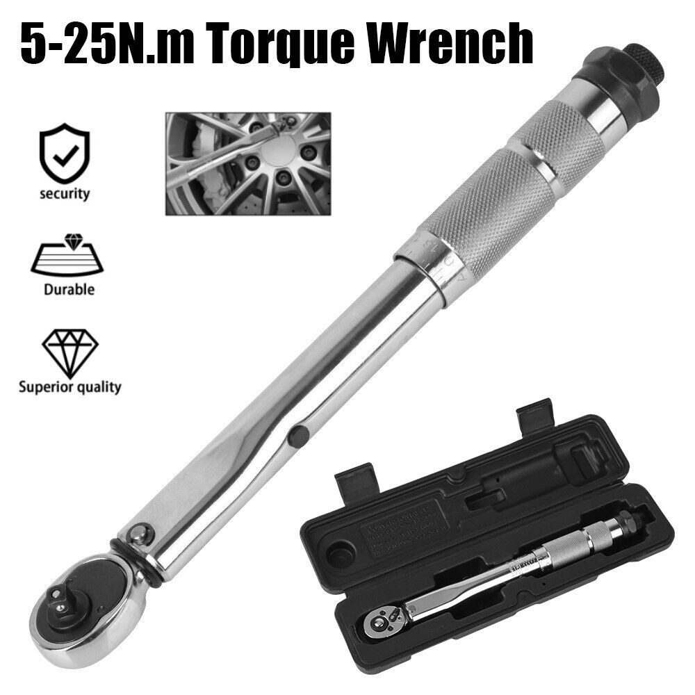Drehmomentschlüssel 1/4“ Zoll 5~25 Nm Knackschlüssel Ratsche Schlüssel Werkzeug