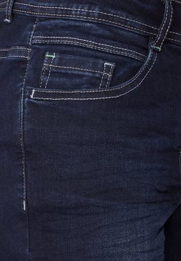 Cecil Slim-fit-Jeans TORONTO in dunkelblauer Waschung