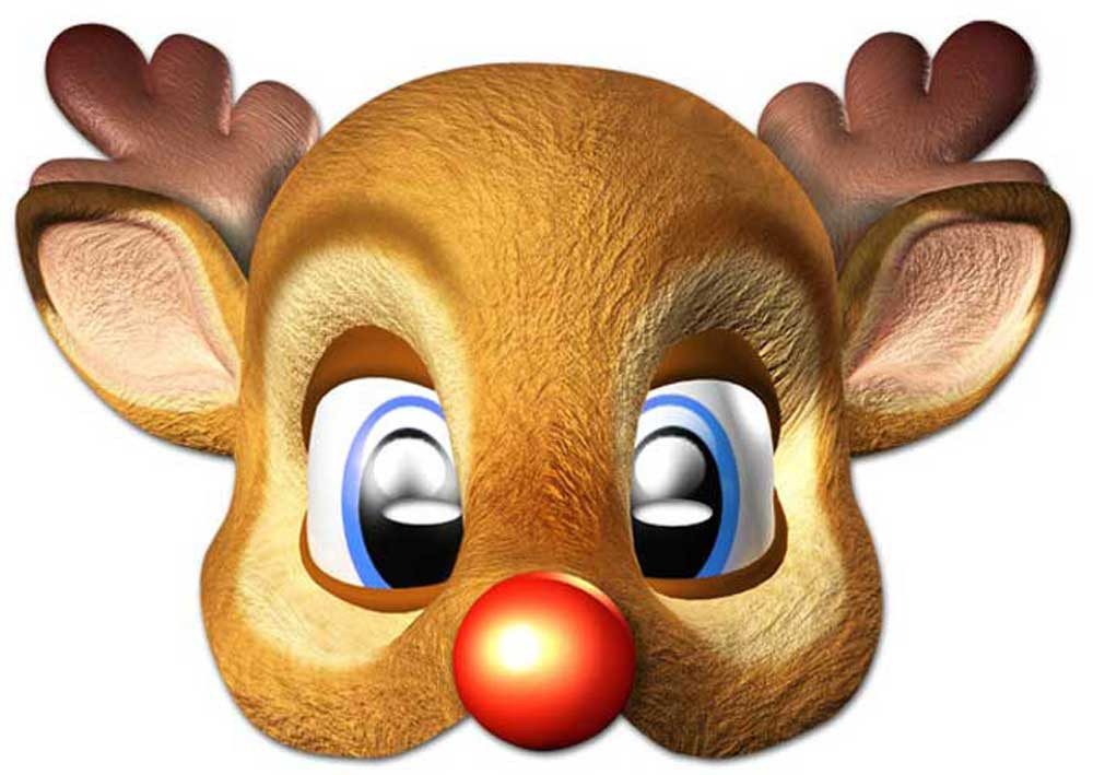 Verkleidungsmaske Rudolph - Masken - Promi Maske