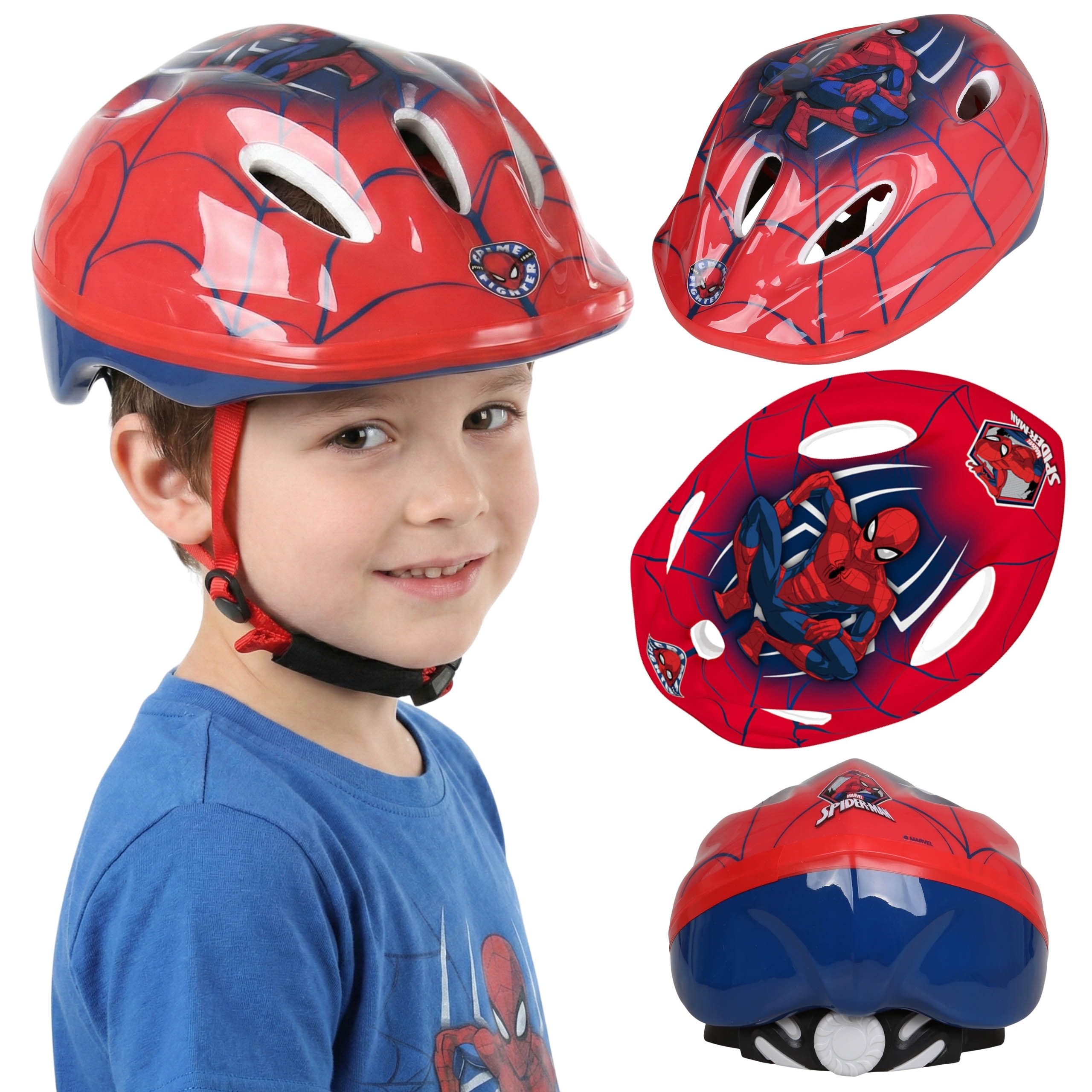 Sarcia.eu Fahrradhelm MARVEL Spider-Man Kinderfahrradhelm Jungen verstellbar 52–56 cm