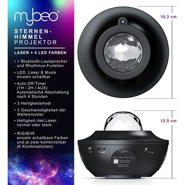 MyBeo LED-Sternenhimmel, Dimmfunktion; Ein-/Ausschalter; Farbwechsel, LED fest integriert, LED Sternenprojektor 360°, Timer, Kinder, Sternenhimmel Nachtlicht