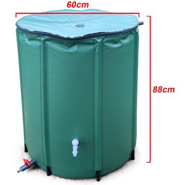 RAMROXX Regentonne Regentonne Wassertank faltbar mit Ablasshahn 88x60cm 250L, faltbar