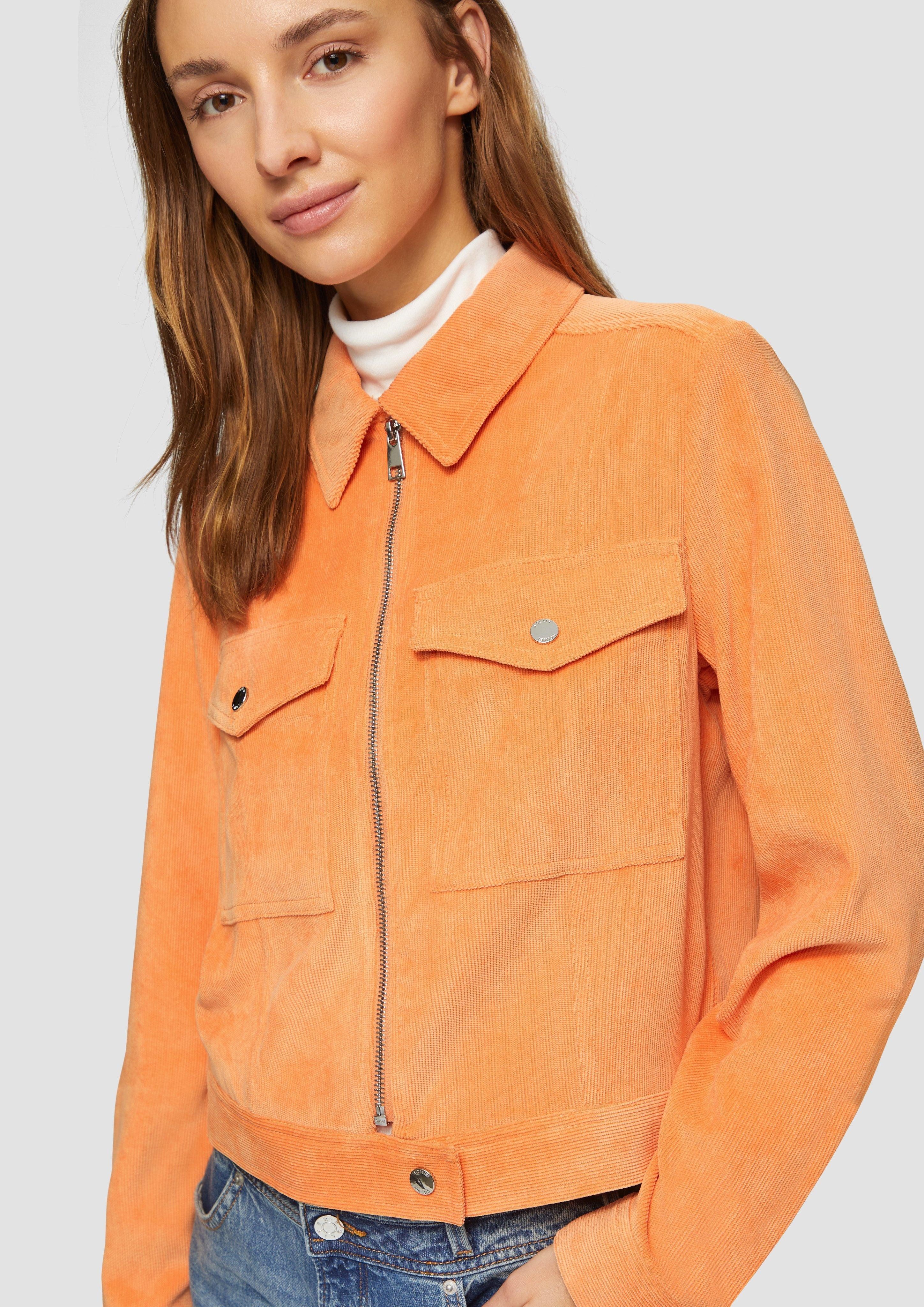 s.Oliver Funktionsjacke Kurze Cordjacke mit aufgesetzten günstig online kaufen