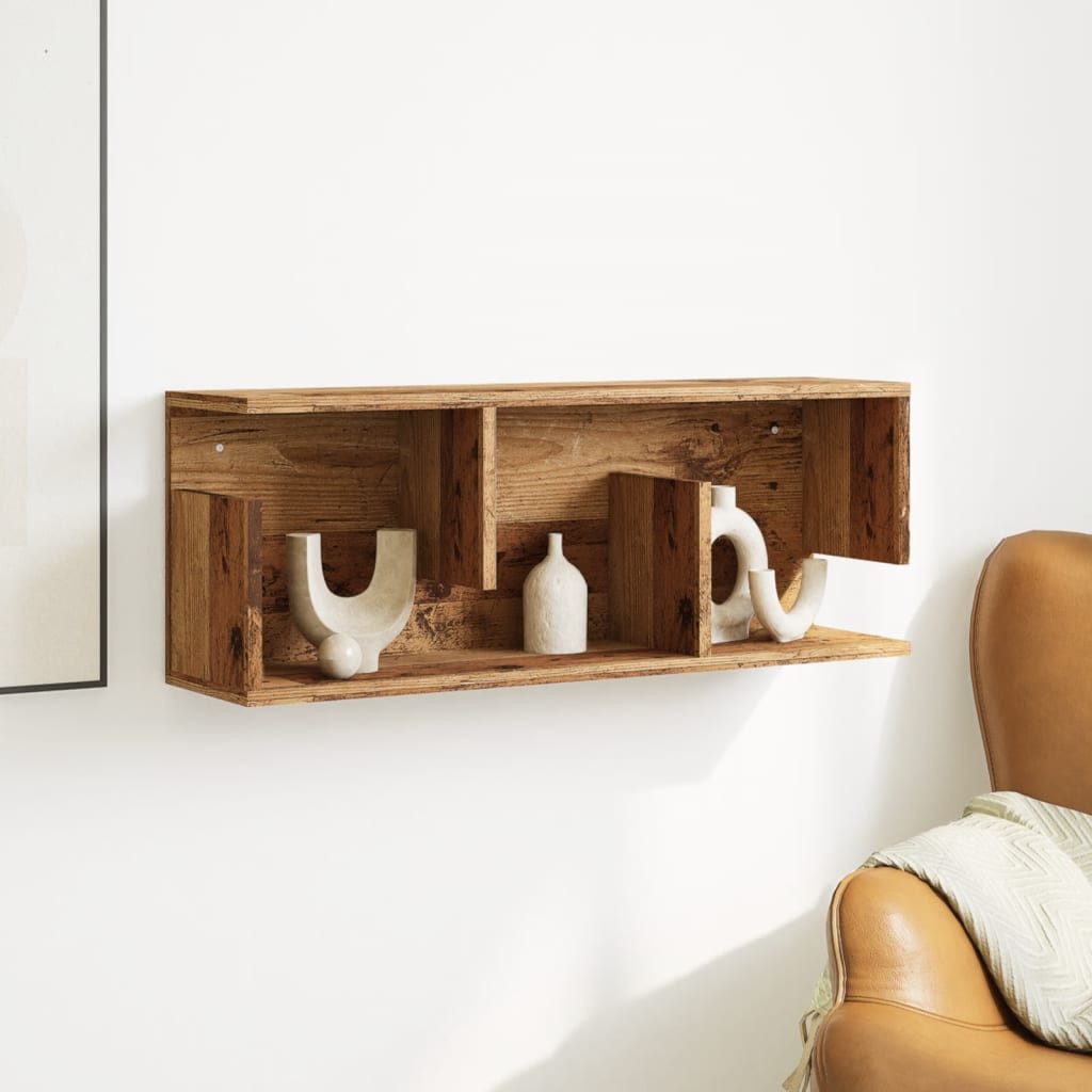vidaXL Regal Wandschrank 80x20x30 cm Altholz-Optik günstig online kaufen