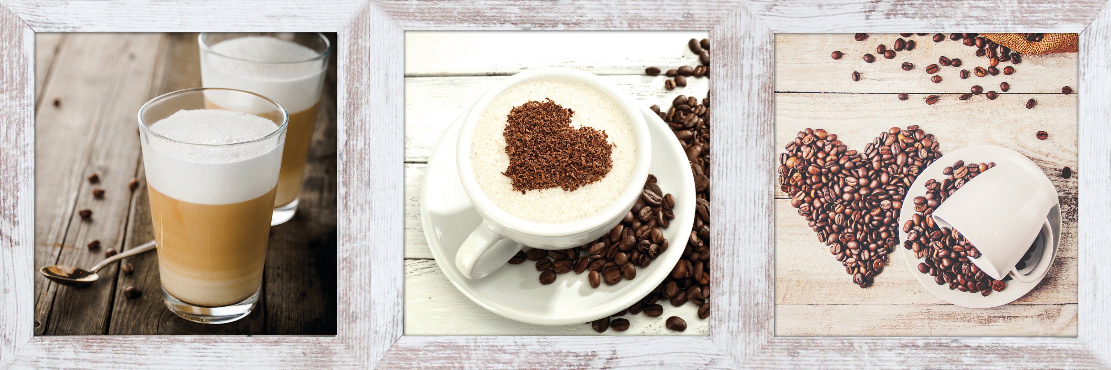 Bönninghoff Bild mit Rahmen Kaffeevariationen, 3er günstig online kaufen