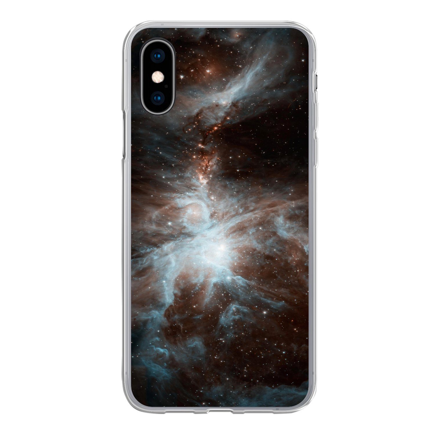 MuchoWow Handyhülle für Apple iPhone X Galaxie - Planet - Sterne, Smartphone-Bumper, Print, Handy Schutzhülle Dünn