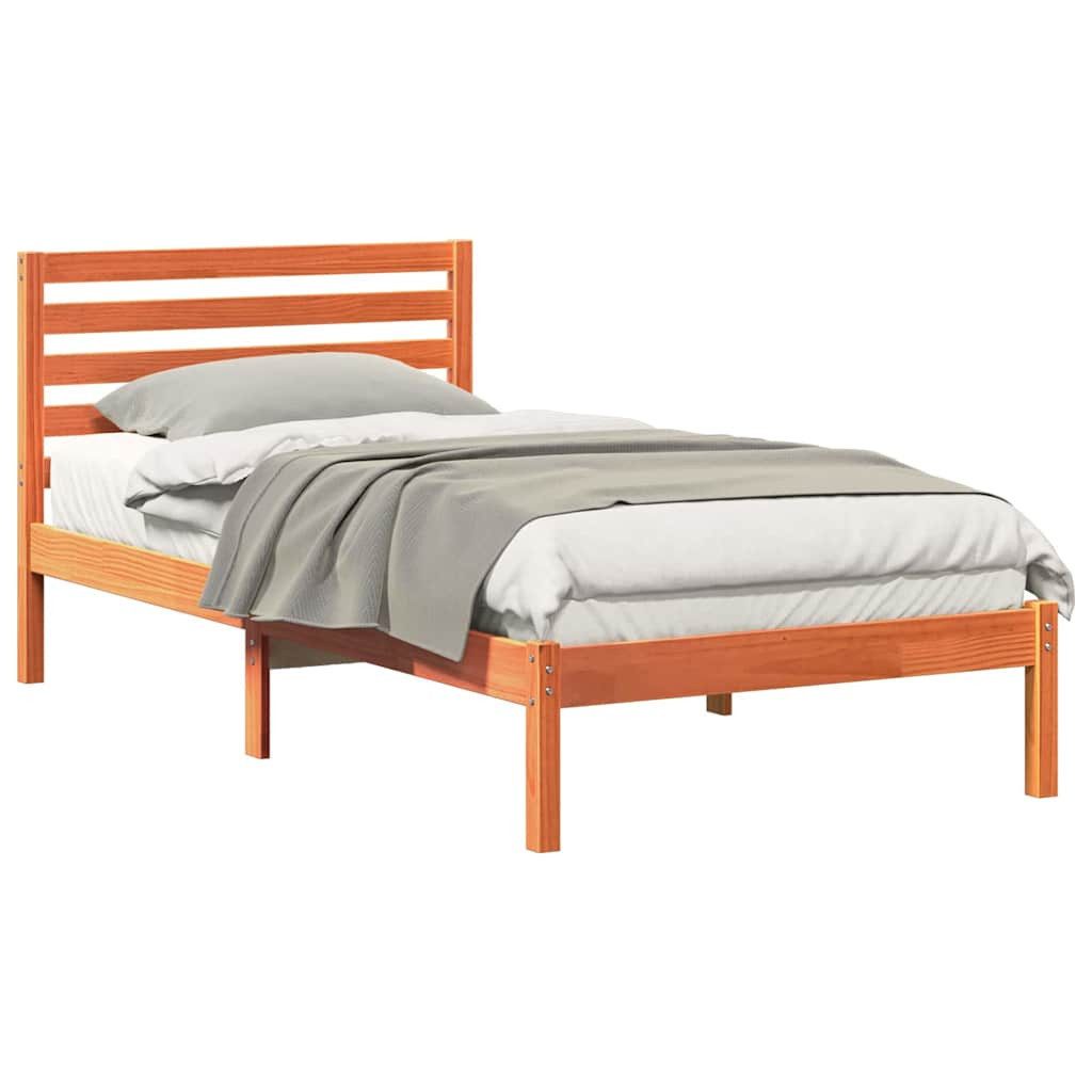 vidaXL Bett Bettgestell Wachsbraun 75 x günstig online kaufen