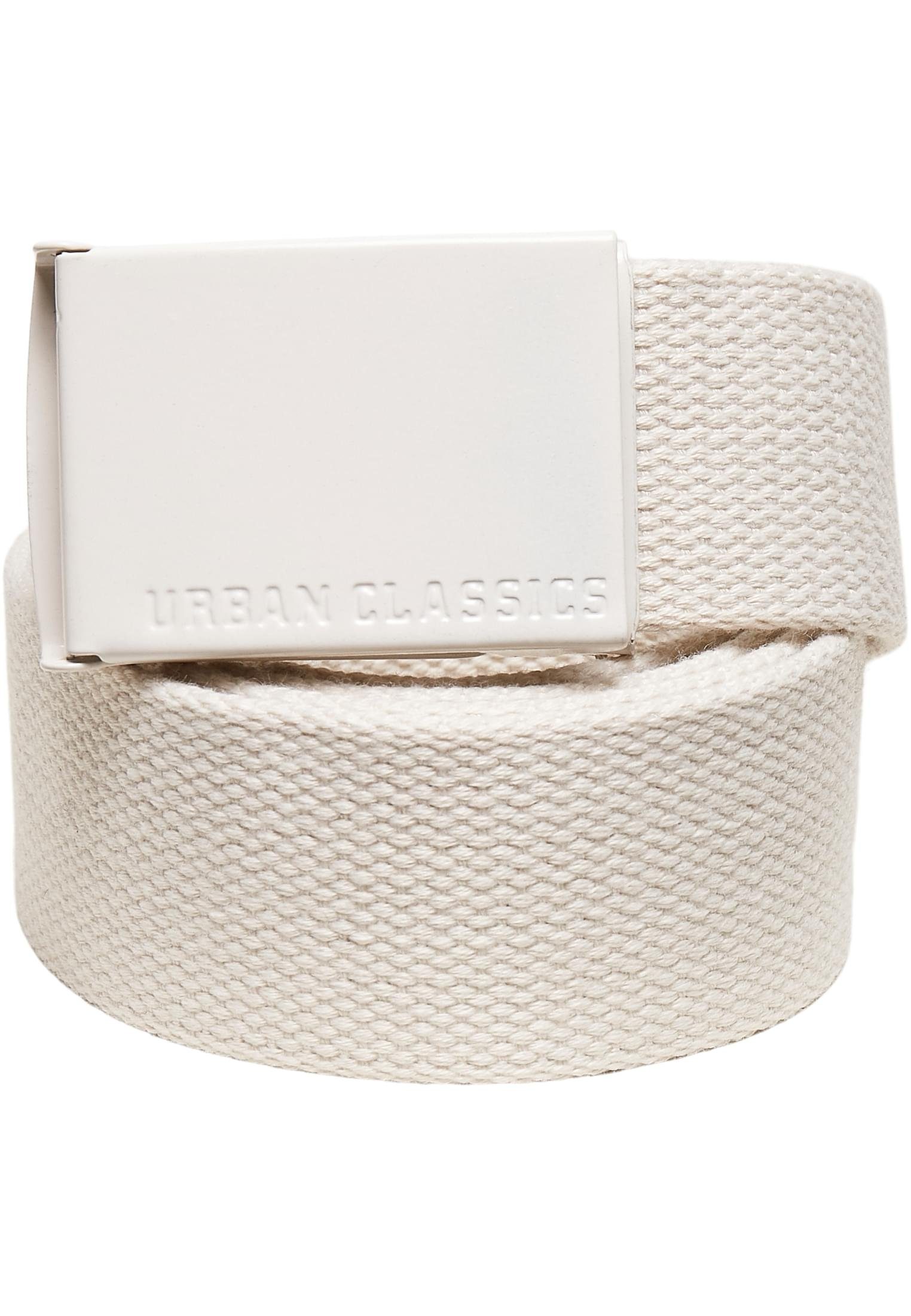 URBAN CLASSICS Hüftgürtel Canvas bark-whitesand Accessoires Buckle Belt 2-Pack Colored