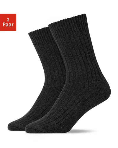 SNOCKS Thermosocken Wollsocken Damen Herren Wintersocken Stricksocken (2-Paar) aus warmem Material