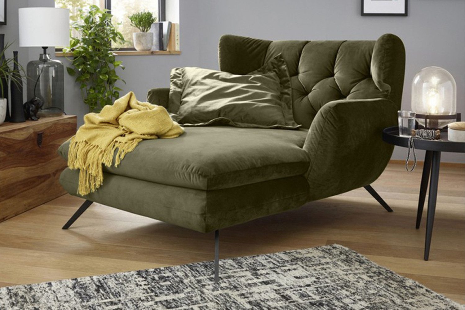 KAWOLA Relaxsessel CHARME, Longseat Sessel Megasessel Velvet verschiedene Farben