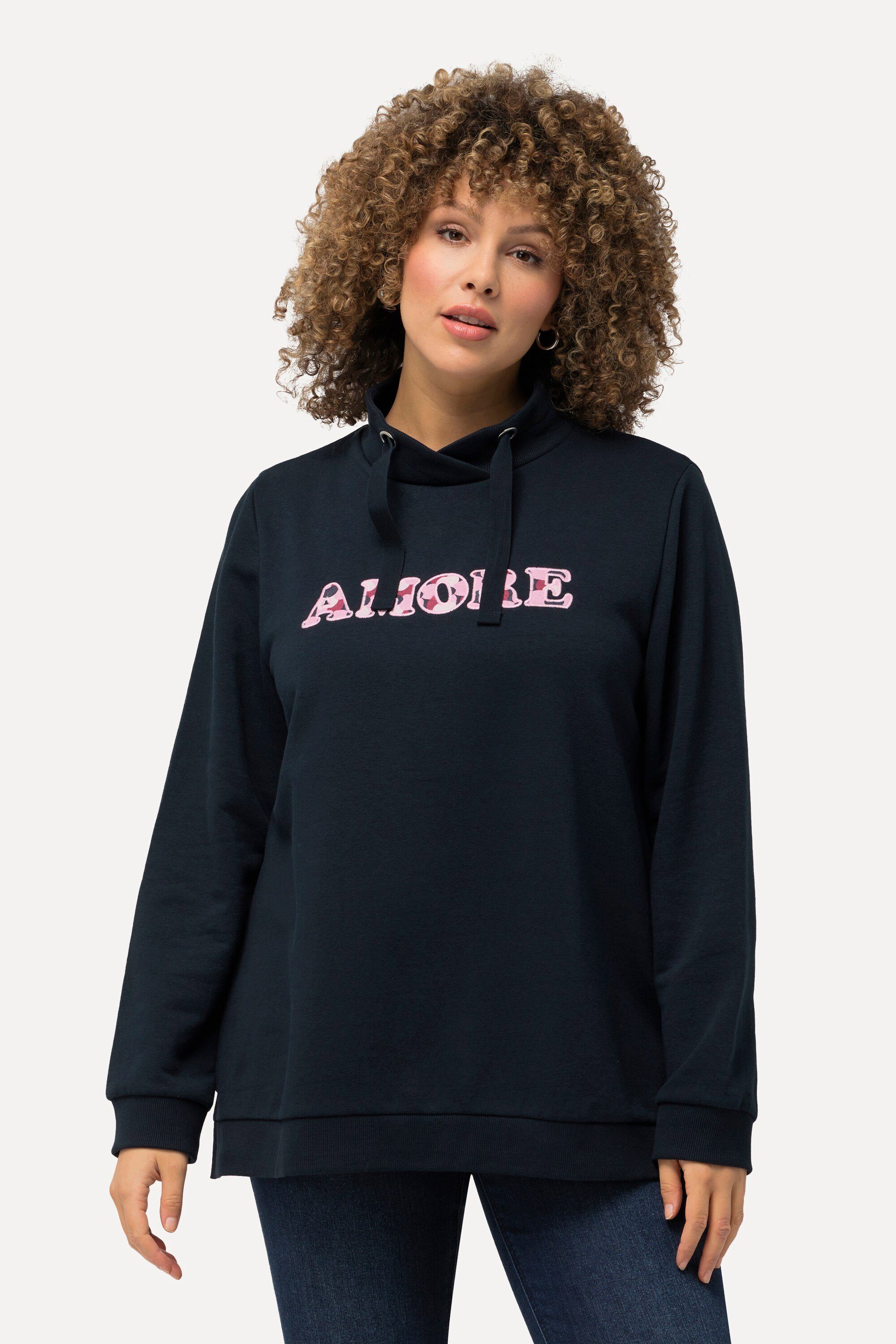 Ulla Popken Sweatshirt Sweater Amore Classic Stehkragen Langarm