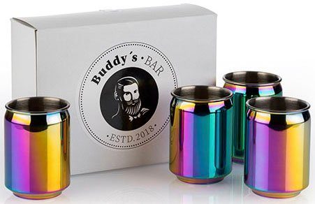 Buddy's Кружки Can, Edelstahl, 350 ml, 4-teilig