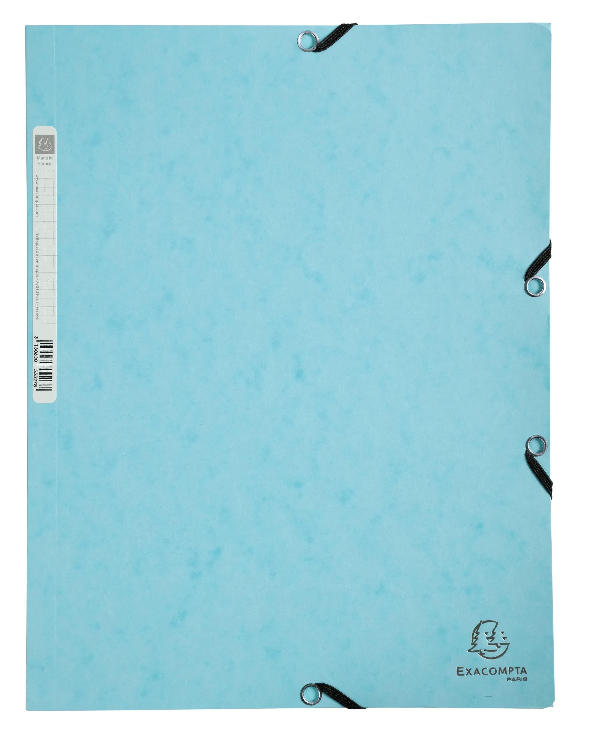 Organisationsmappe 25x Sammelmappe +Gummizug Karton Serie Aquarel A4 Pastellblau 55528E