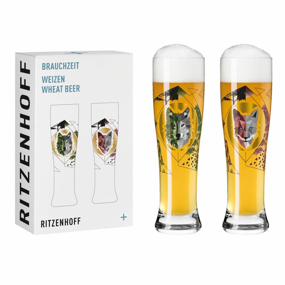 Ritzenhoff Bierglas Brauchzeit Weizen 2er-Set 002, Glas