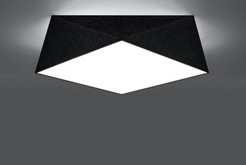 Licht-Erlebnisse Deckenleuchte LYNNDIE, ohne Leuchtmittel, Deckenlampe Schwarz B:50cm dekorativ 3x E27 Wohnzimmer Schlafzimmer