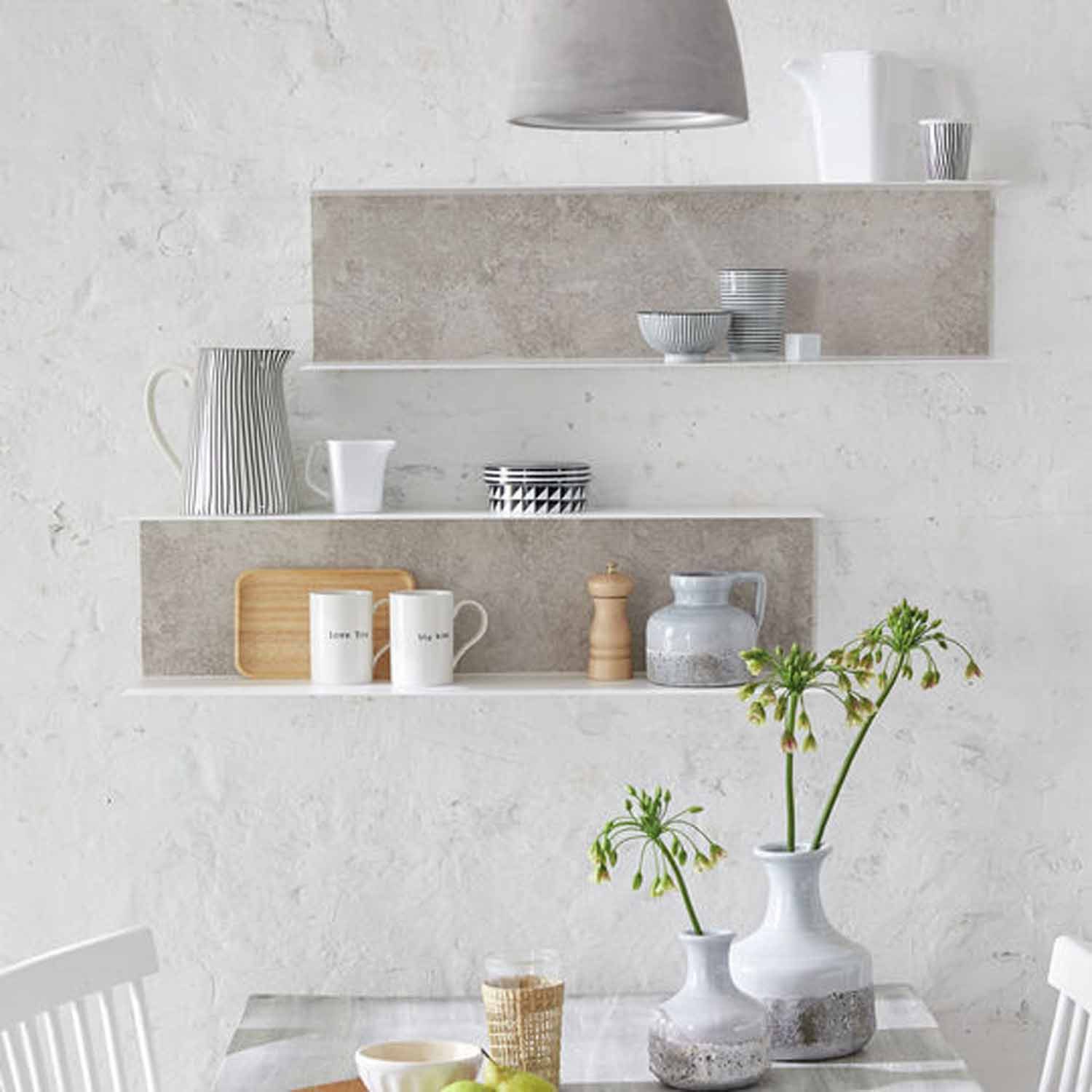d-c-fix Möbelfolie Avellino Stone - selbstklebende Dekofolie Klebefolie für Möbel Küche, Designfolie 200 x 45cm - zuschneidbar und rückstandslos entfernbar