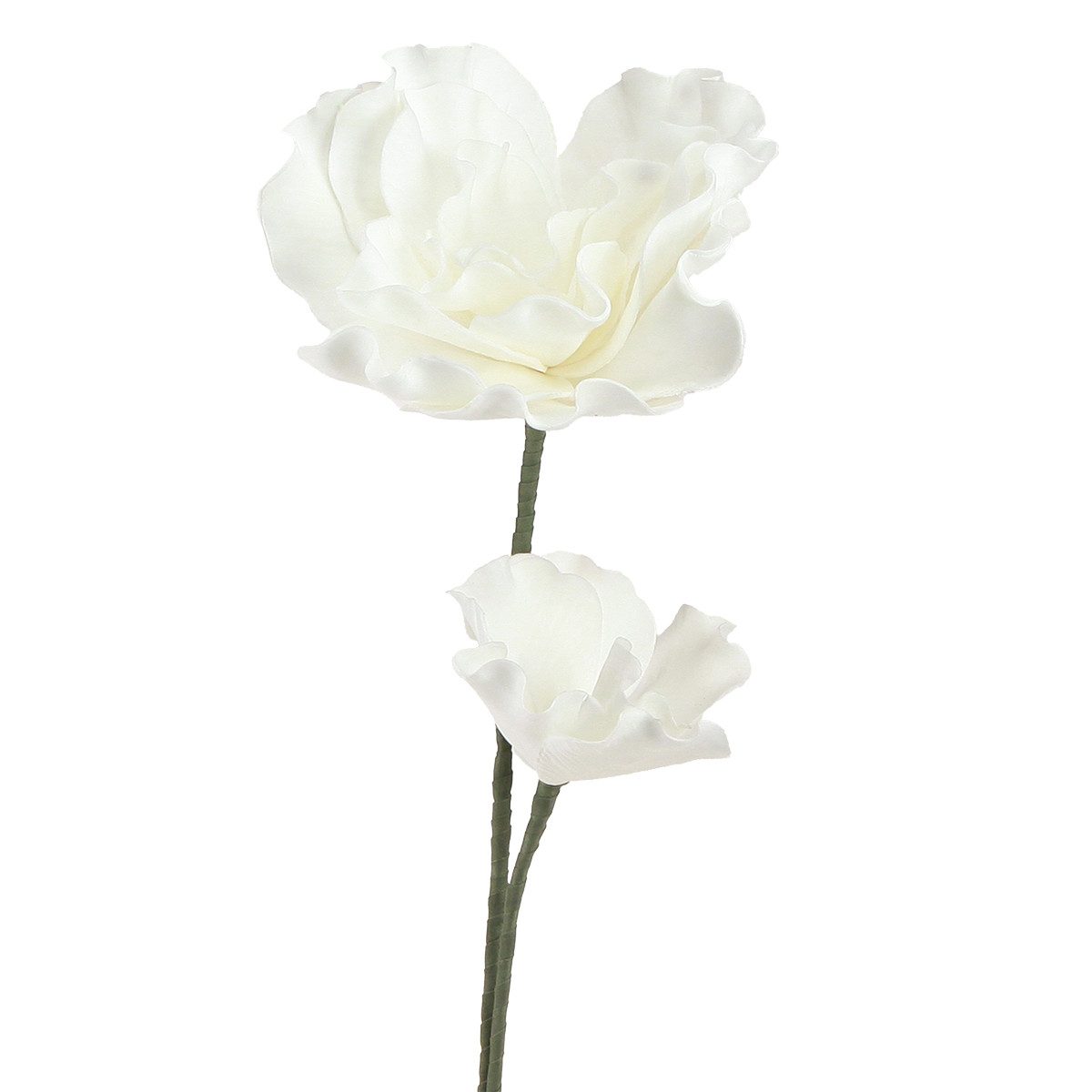 Künstliche Zimmerpflanze Große Schaumstoffblumen Weiß 85cm günstig online kaufen