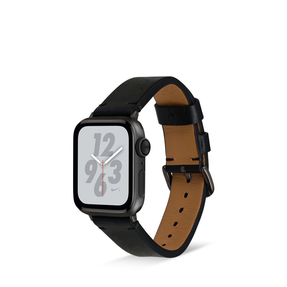 Artwizz Smartwatch-Armband WatchBand Leather, Leder Armband mit Adapter, Schwarz, Apple Watch Ultra / 2 (49mm), 9-7 (45mm), 6-4 & SE (44mm), 3-1 (42mm)