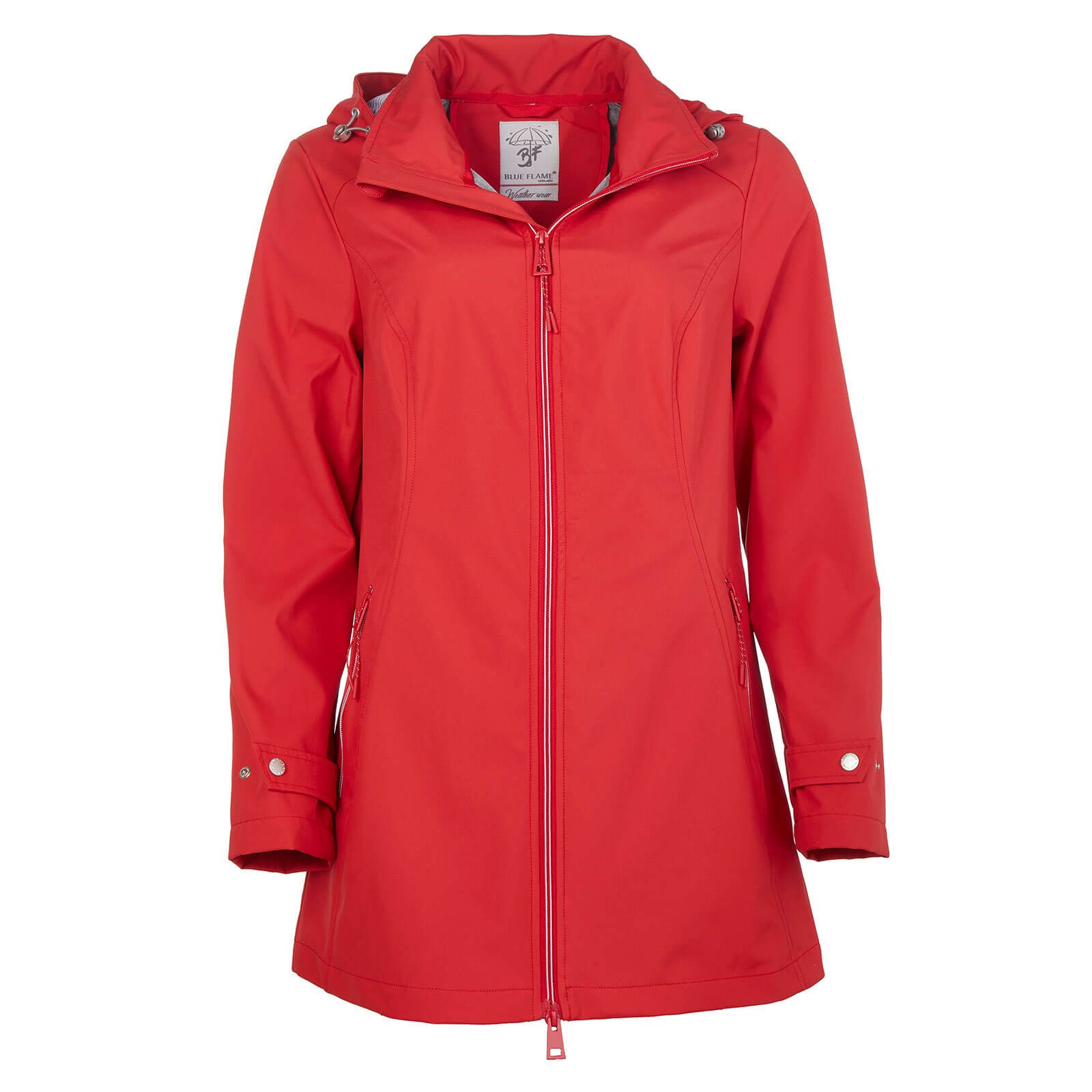 BLUE FLAME Softshellmantel 86385 Damen Softshelljacke lang abnehmbare Kapuz günstig online kaufen
