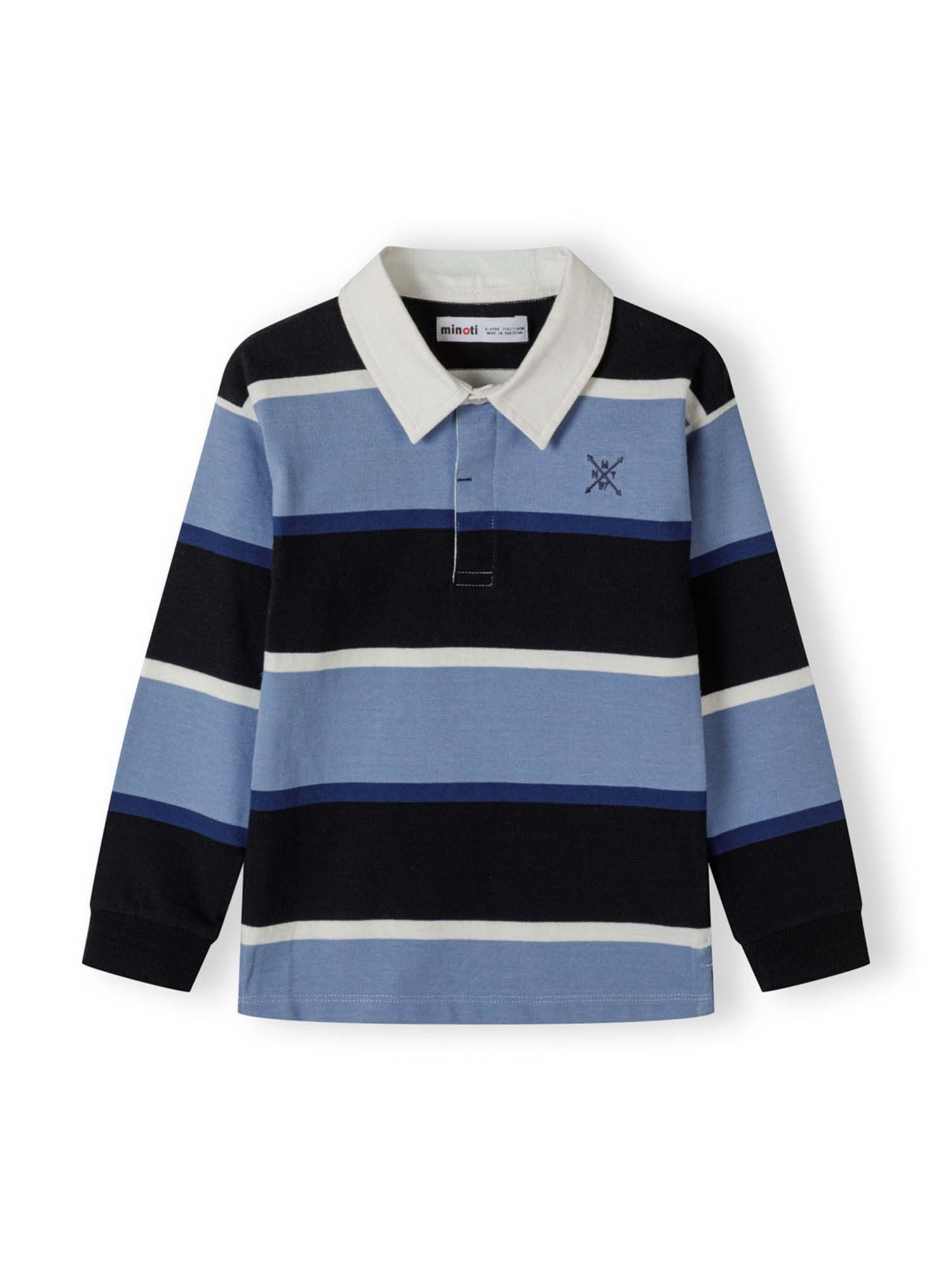 Poloshirt Gestreiftes Poloshirt mit Stickerei und Kragen (2y-14y)