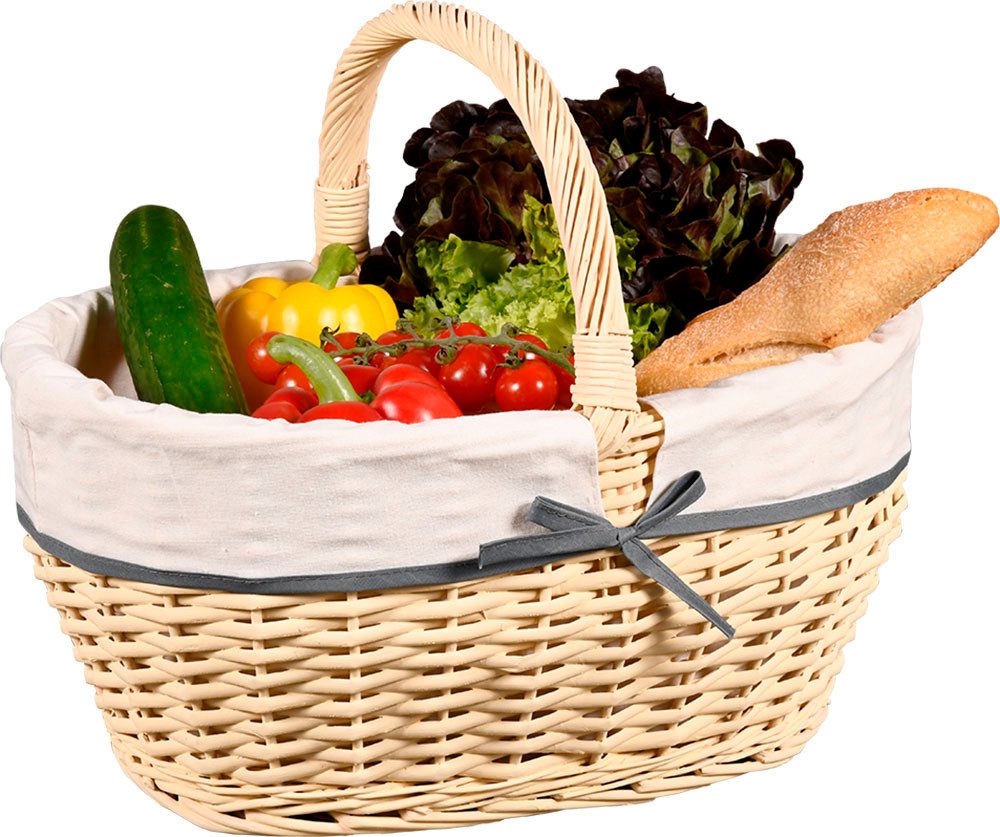 KESPER® Einkaufskorb, Weidengeflecht mit Textilfutter günstig online kaufen