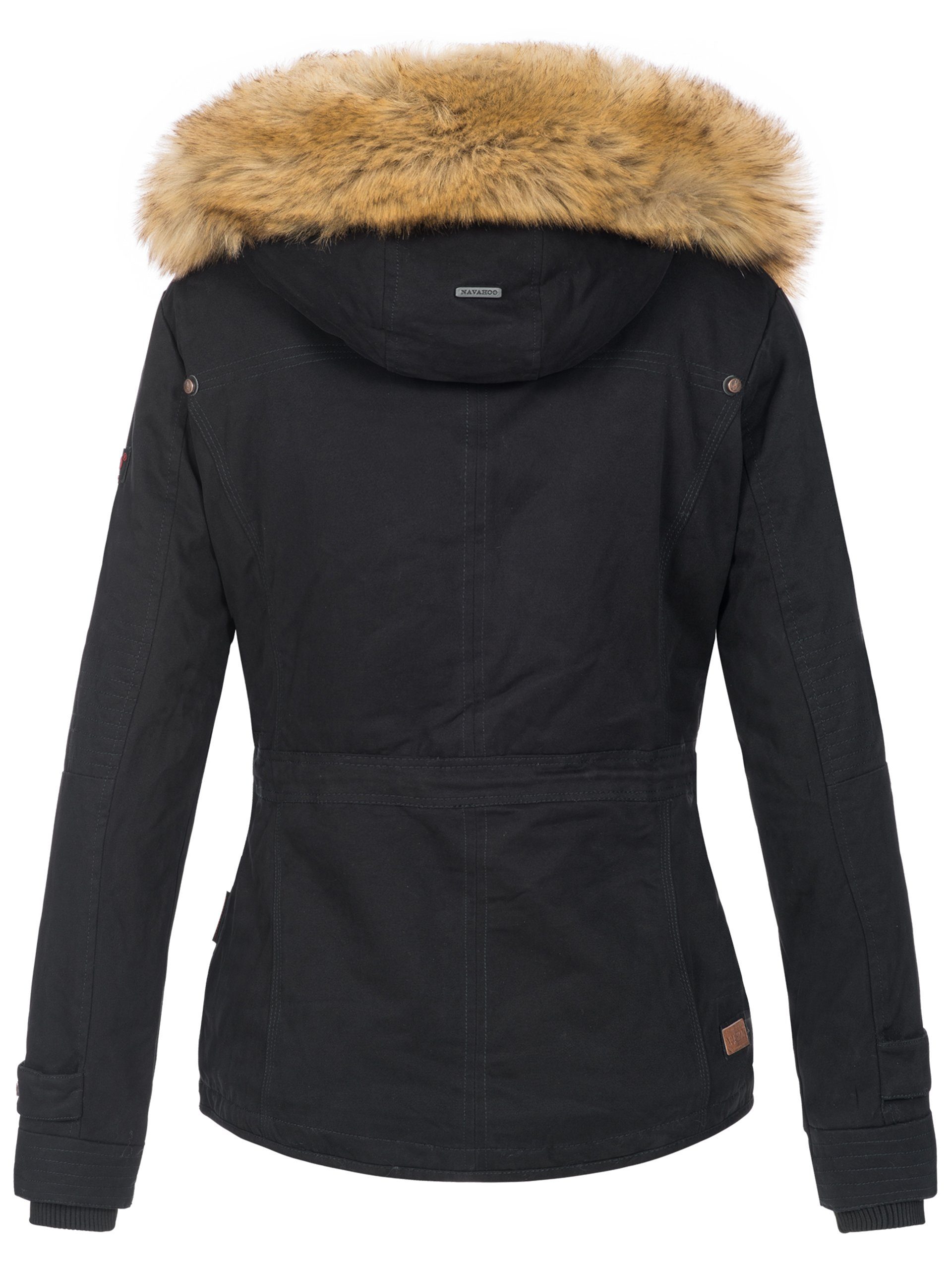 Navahoo Winterjacke Pearl mit warmem Teddyfell