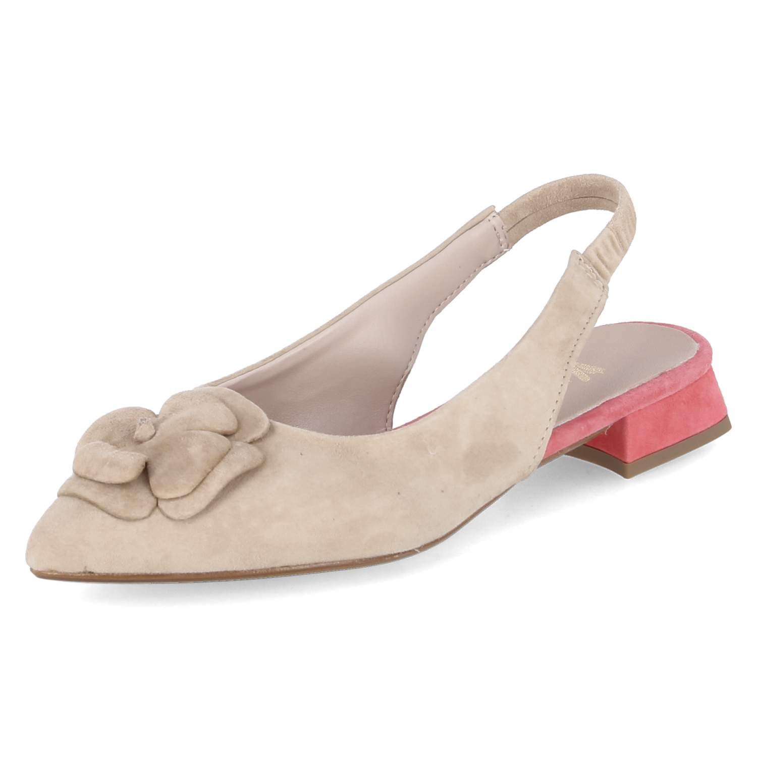 Kaerlek Kaerlek K118 Camel/Fragola Damen Rauleder beige Slingpumps