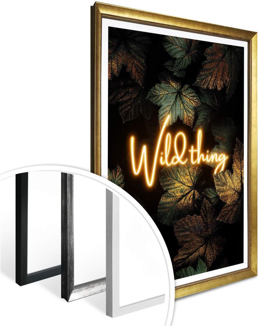 (1 Schriftzug Wall-Art Thing, Poster Wild St)