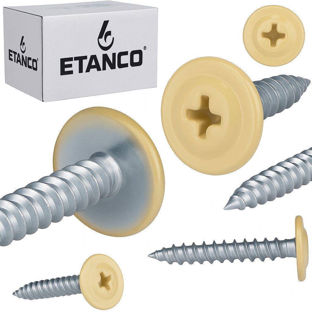 Etanco GmbH Blechschraube GM-S Flachkopf in verschiedenen RAL-Farben 4,2 x 19 mm 250 Stück
