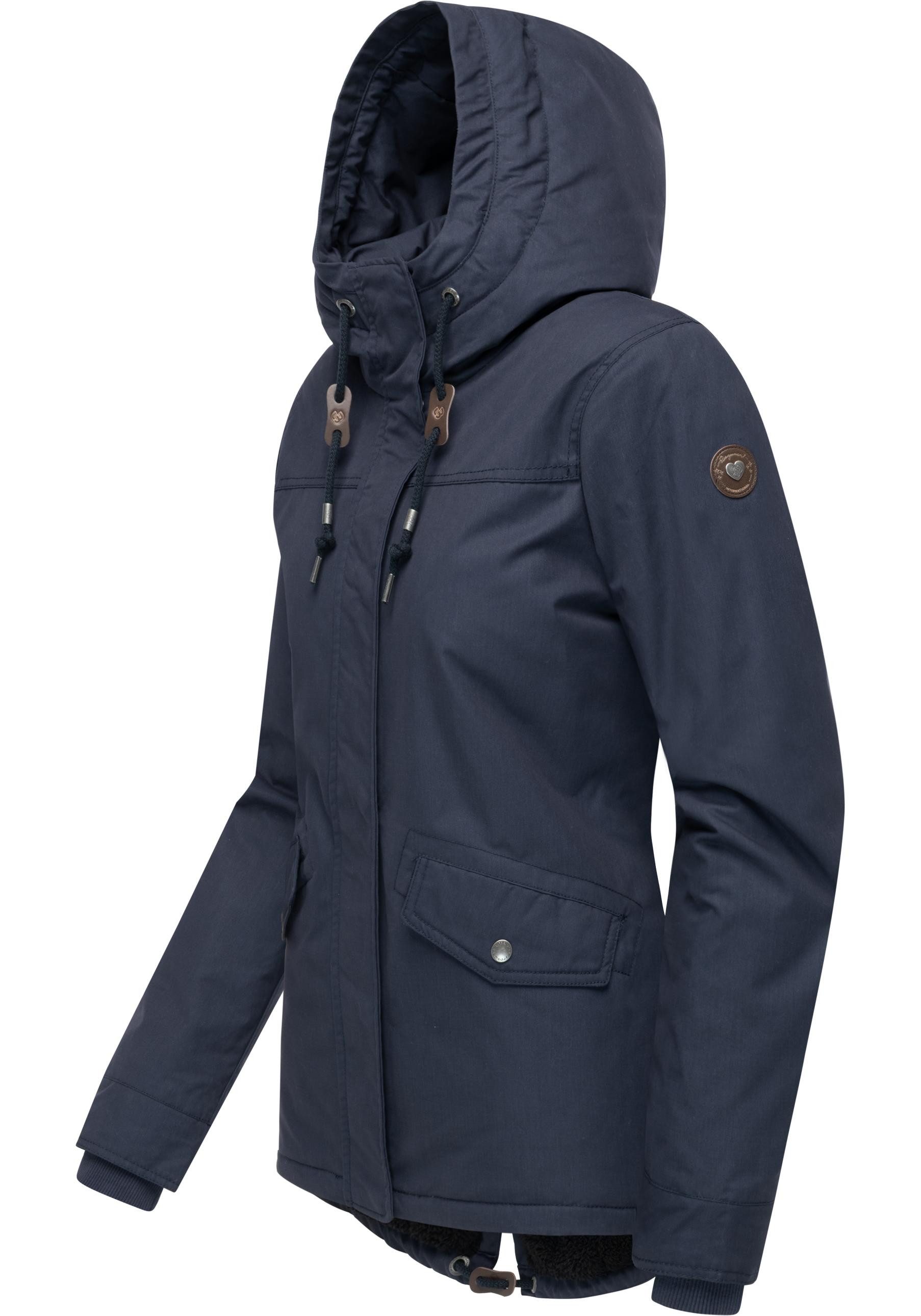 Ragwear Winterjacke Parkker Warm YOUMODO Winter Parka mit kuscheligem Teddy-Innenfutter