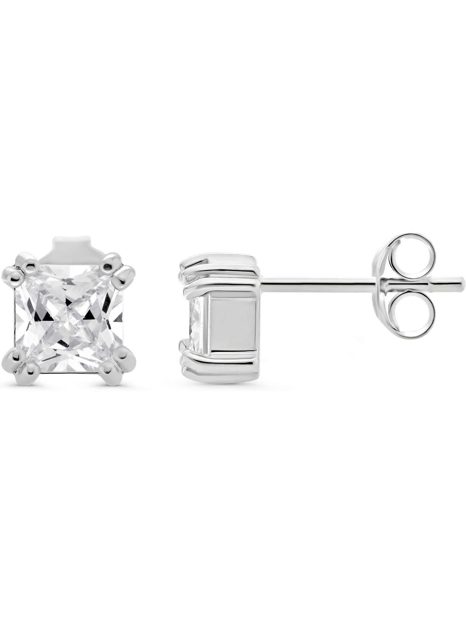 FAVS Paar Ohrhänger FAVS Damen-Ohrhänger 925er Silber 4 Zirkonia