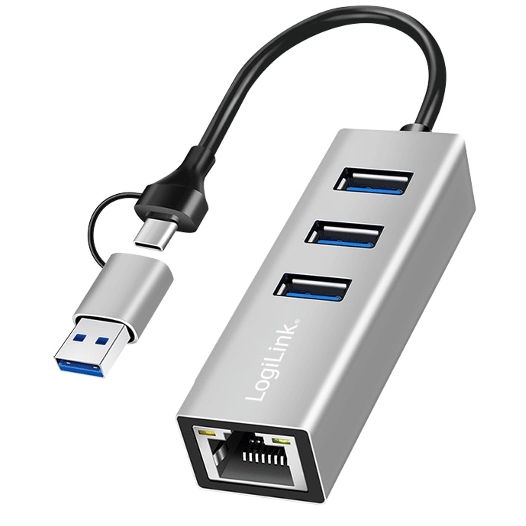 LogiLink USB-Verteiler LOGILINK USB3.2 Hub UA0440 4-Port silber