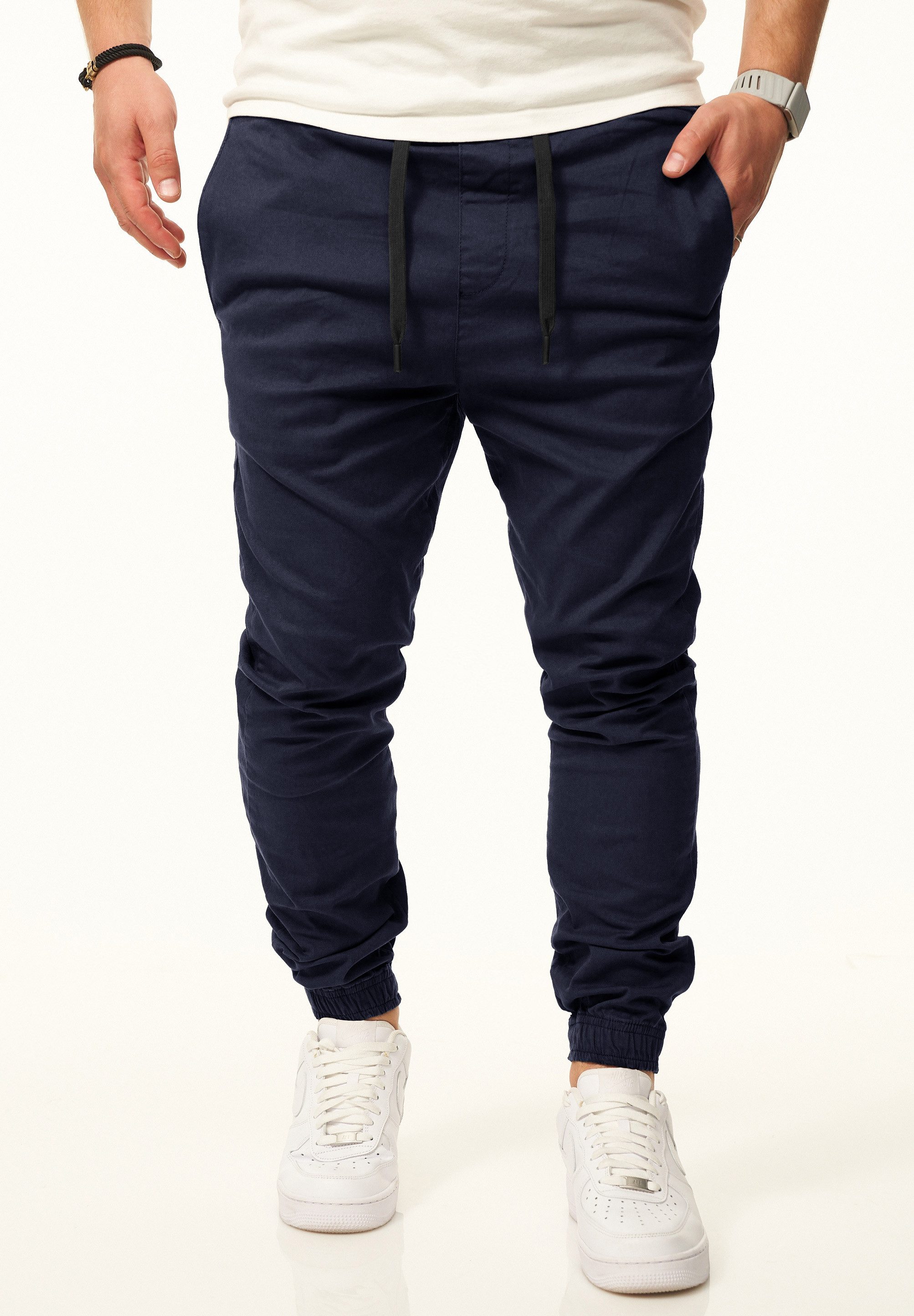 DAILY COTTON Chinohose als Jogger Jeans Freizeithose mit Gummibund Stoffhose im Regular-Fit mit Extra Save-Pocket – Bild 2 von 5