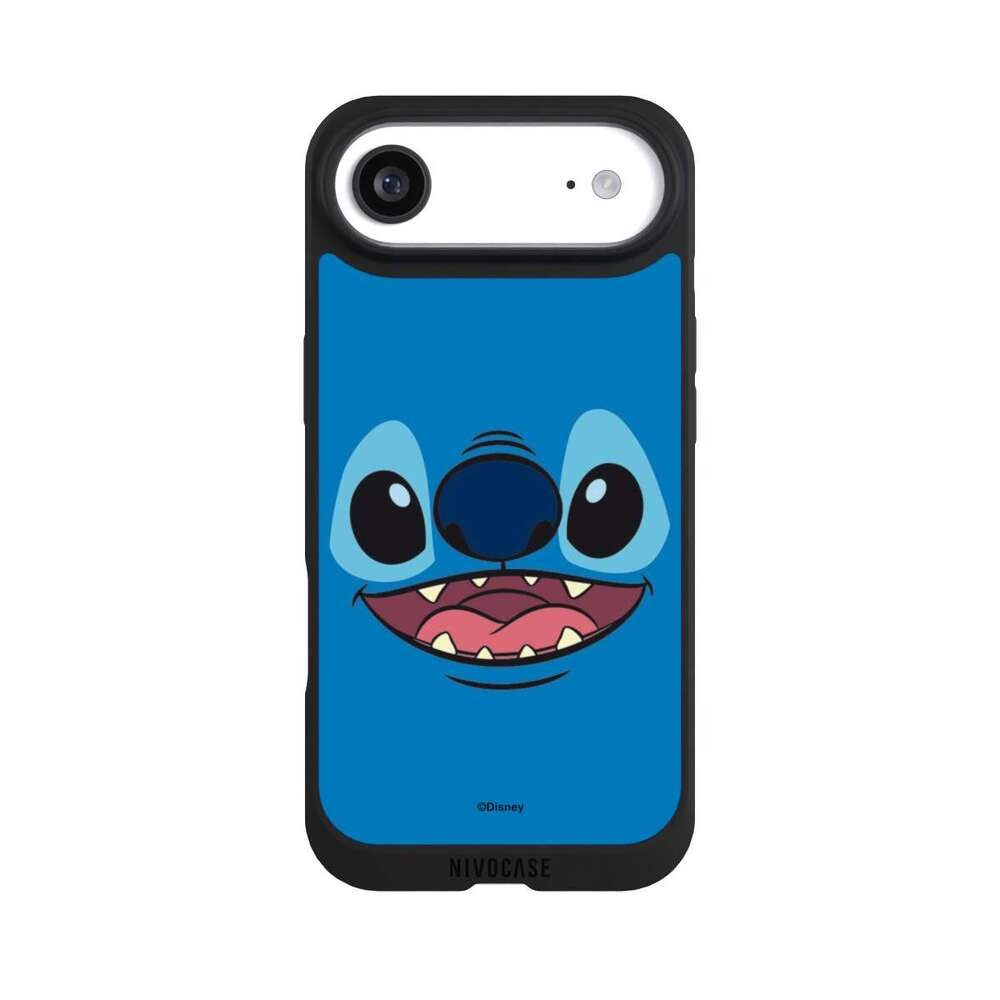 NIVOCASE Handyhülle Lilo & Stitch Disney Offizielles Lizenzprodukt Stitch Closeup, Apple iPhone Air Handyhülle Hülle NIVOpure Case Schwarz
