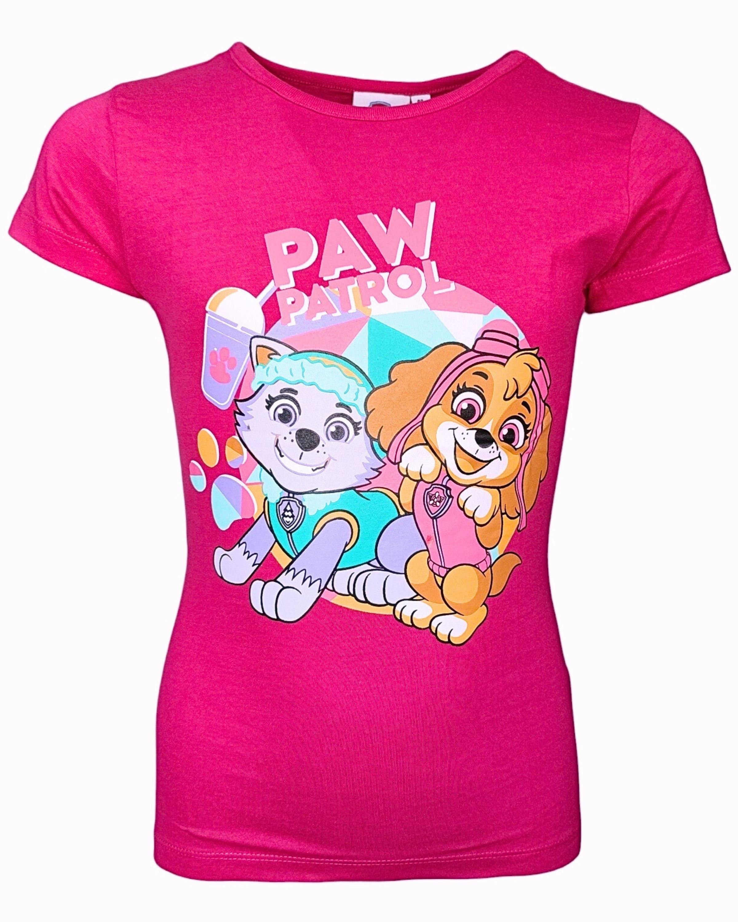 PAW PATROL T-Shirt Skye & Everest Mädchen Kurzarmshirt aus Baumwolle Gr. 98 - 128 cm Pink | Paw Patrol