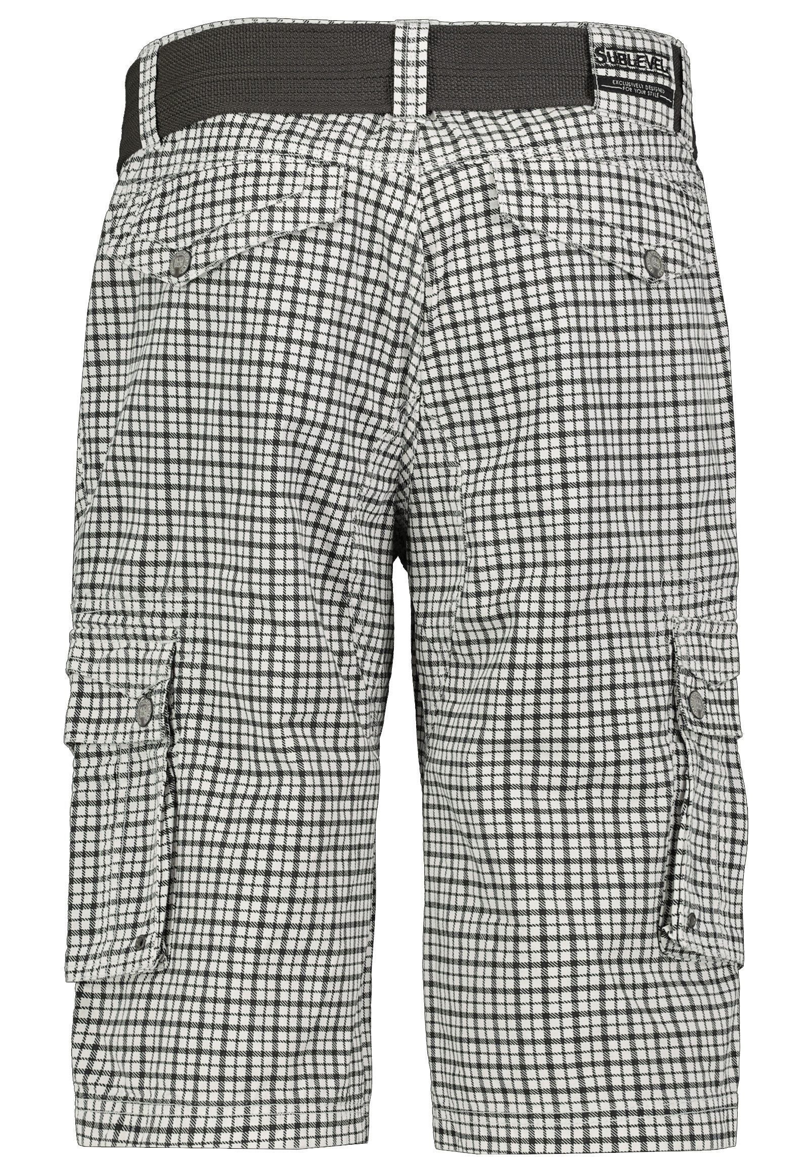 SUBLEVEL Cargoshorts Kariertes Design mit Capri günstig online kaufen
