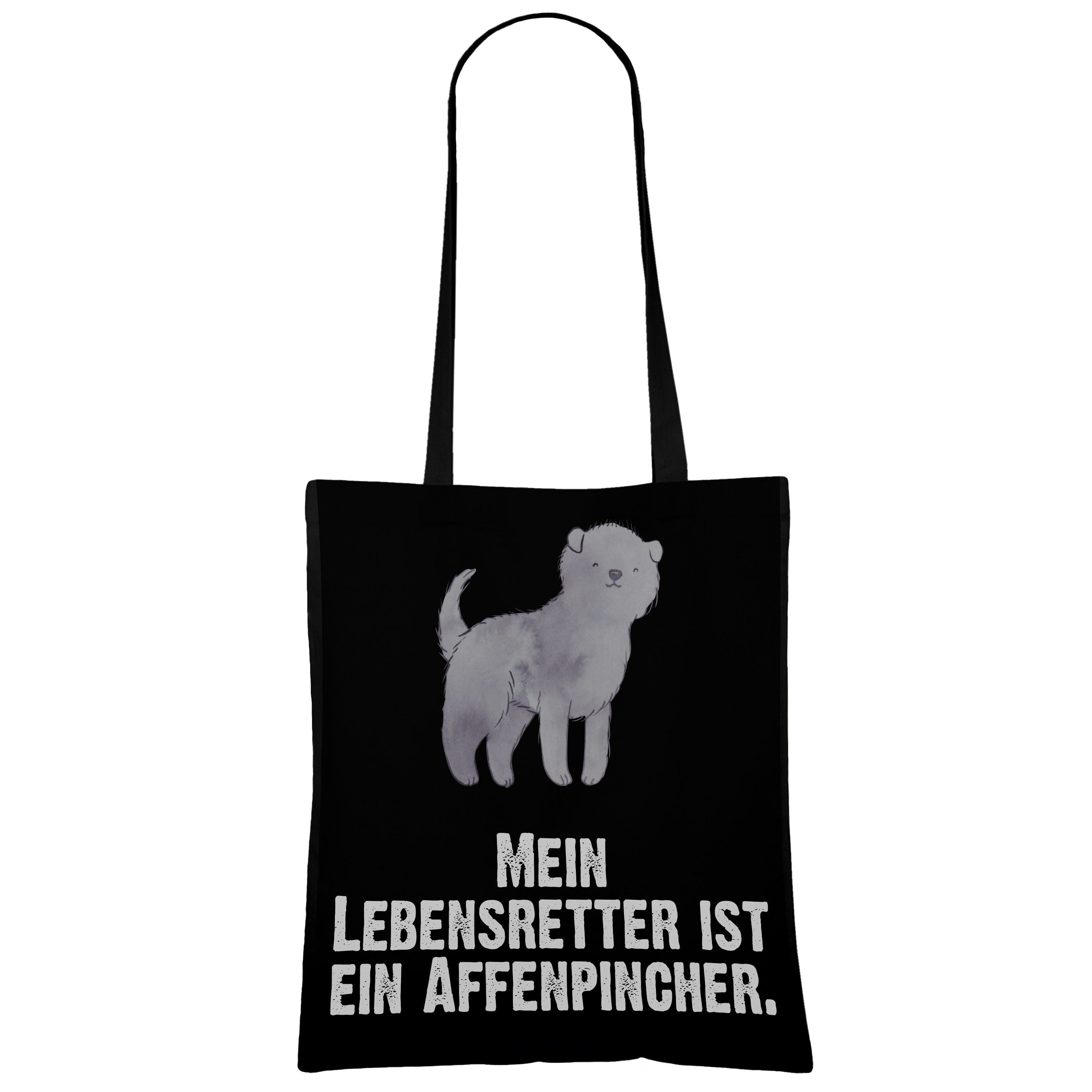 Einkaufstasche, Panda Tragetasche - Affenpincher Geschenk, (1-tlg) Schen & Schwarz Mr. - Mrs. Lebensretter