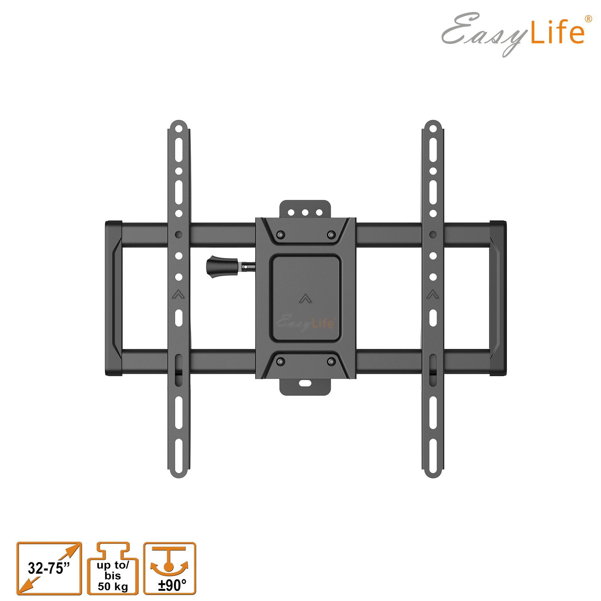 EasyLife TV-Wandhalterung EasyLife TV Wandhalterung ProMount HD75 Compact 32–75", Heavy-Duty, (bis 75 Zoll, Schwenkbar, neigbar, inkl. Kabelmanagement)