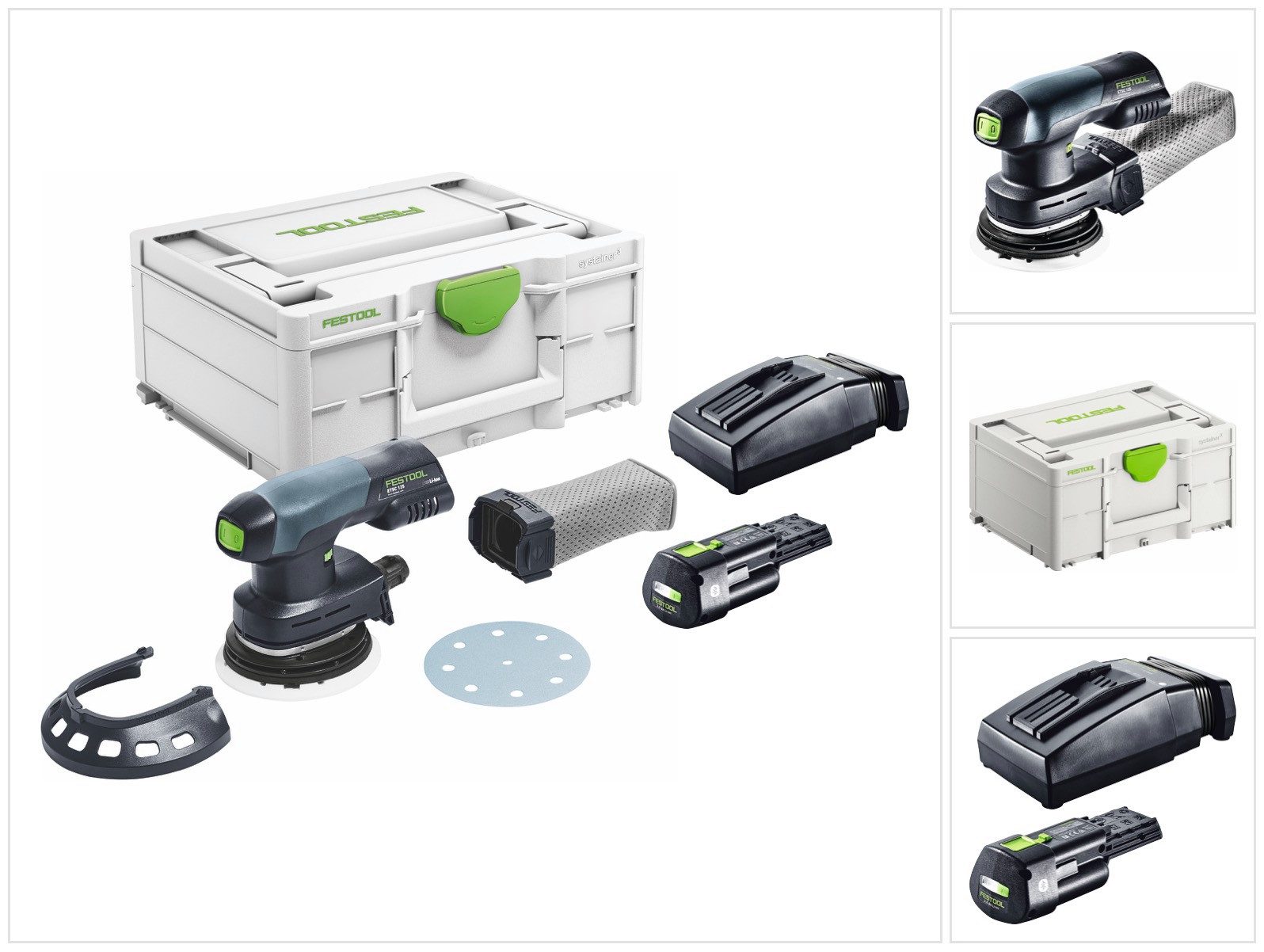 FESTOOL Akku-Exzenterschleifer ETSC 125-Basic Akku Exzenterschleifer 18 V 125 mm Brushless + 1x Akku