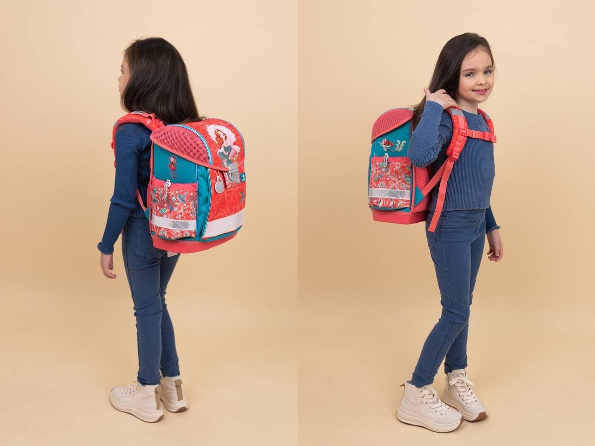 Belmil Schulranzen "Classy" 2025 Set 1. Klasse neue Designs, Meerjungfrau, 4tlg.,1. Klasse, Grundschule, Einschulung, Mädchen