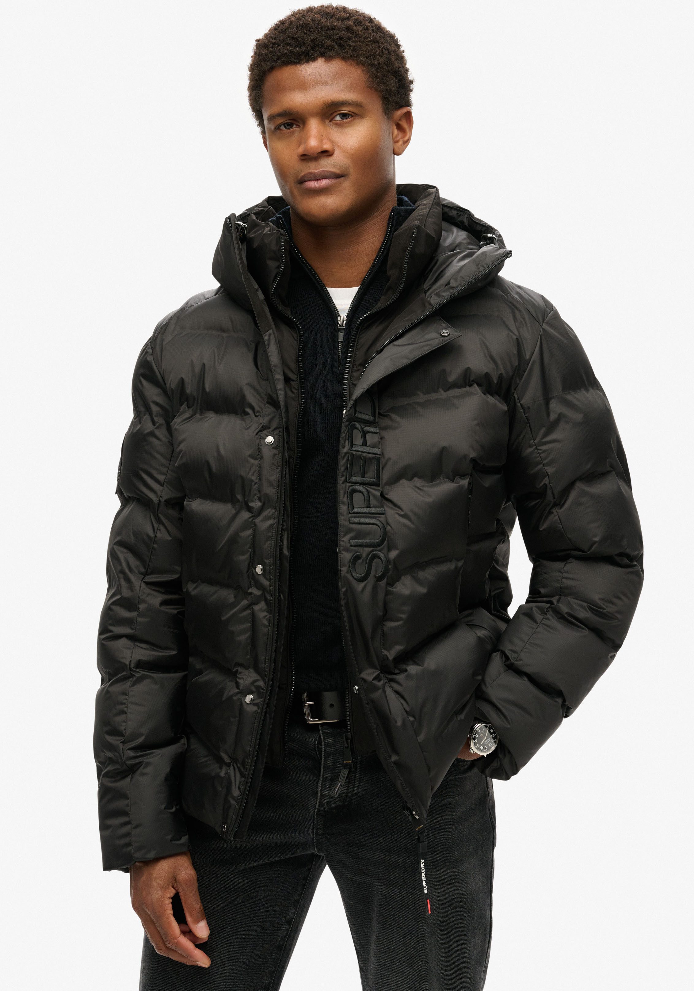 Superdry Steppjacke Hooded City Graphic Puffer günstig online kaufen